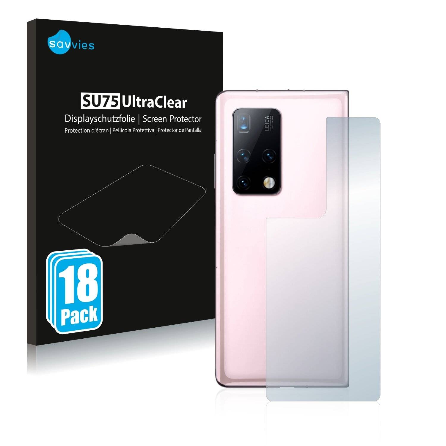 18x Savvies SU75 Displayschutzfolie für Huawei Mate X2