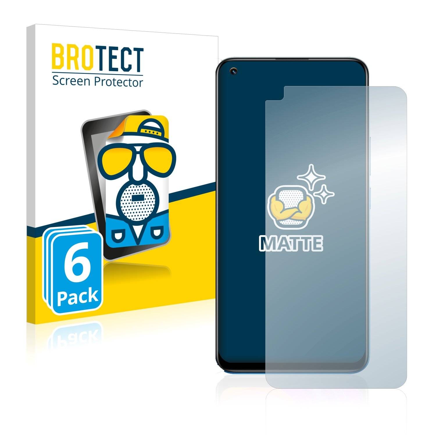 6x BROTECT Matte Displayschutzfolie für Realme 8 Pro - Entspiegelt,
