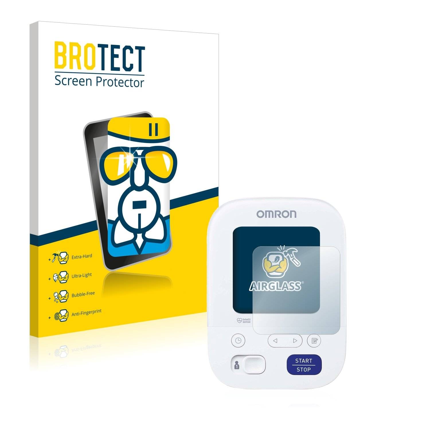 BROTECT AirGlass Schutzglas Folie für Omron