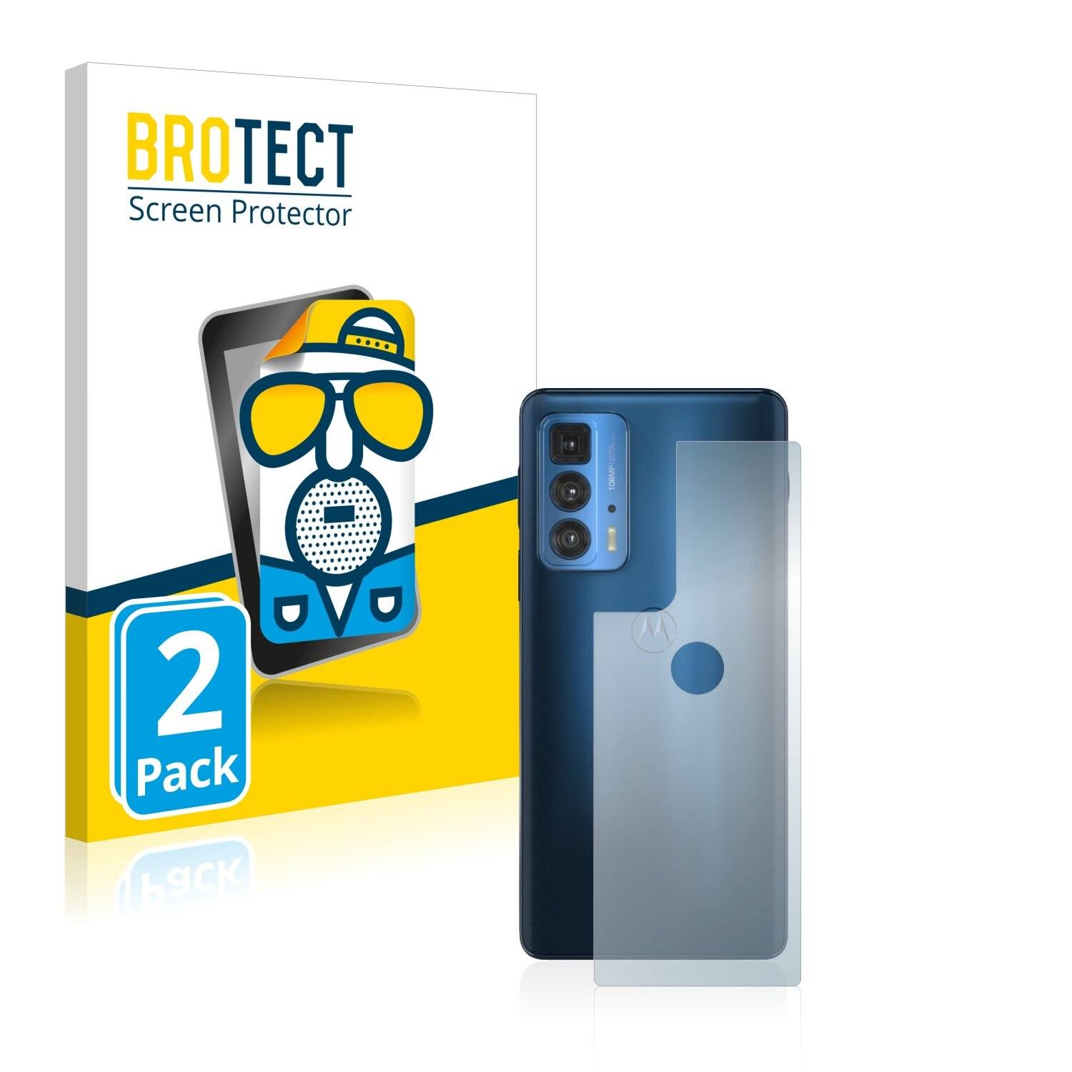 2x BROTECT Matte Displayschutzfolie für Motorola Edge S Pro (Rückseite) - Entspiegelt,