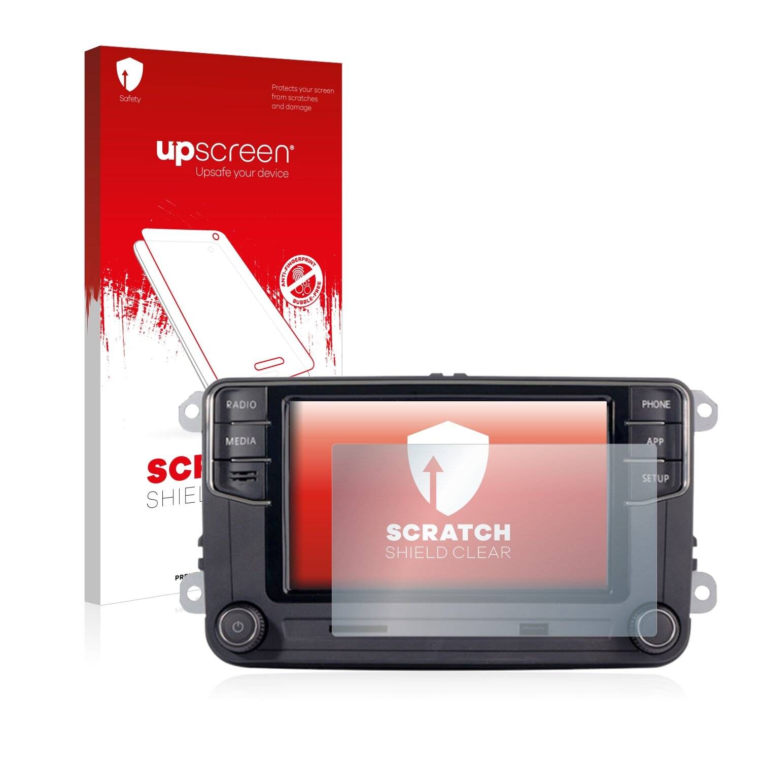 upscreen Scratch Shield Clear Premium Displayschutzfolie für Volkswagen Autoradio