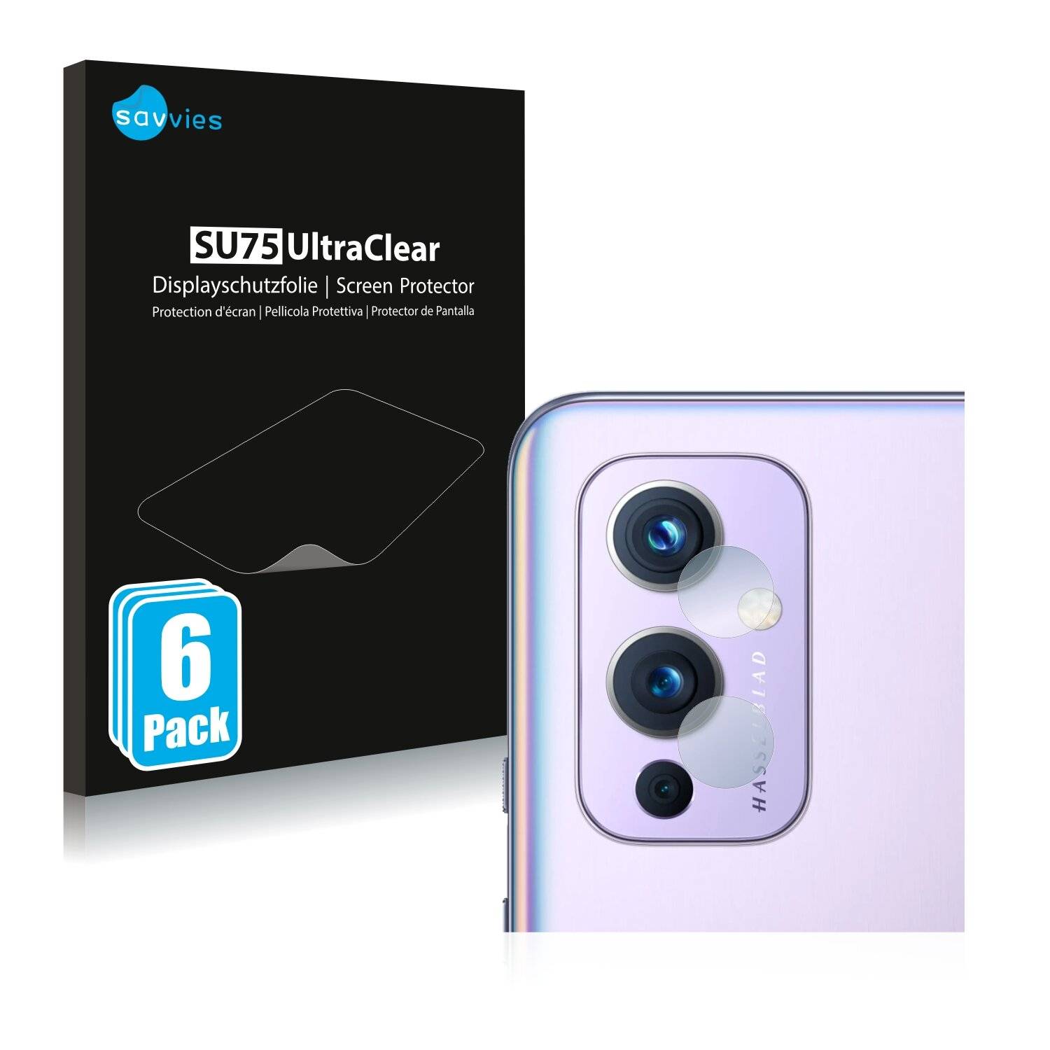 6x Savvies SU75 Displayschutzfolie für OnePlus 9 5G (nur