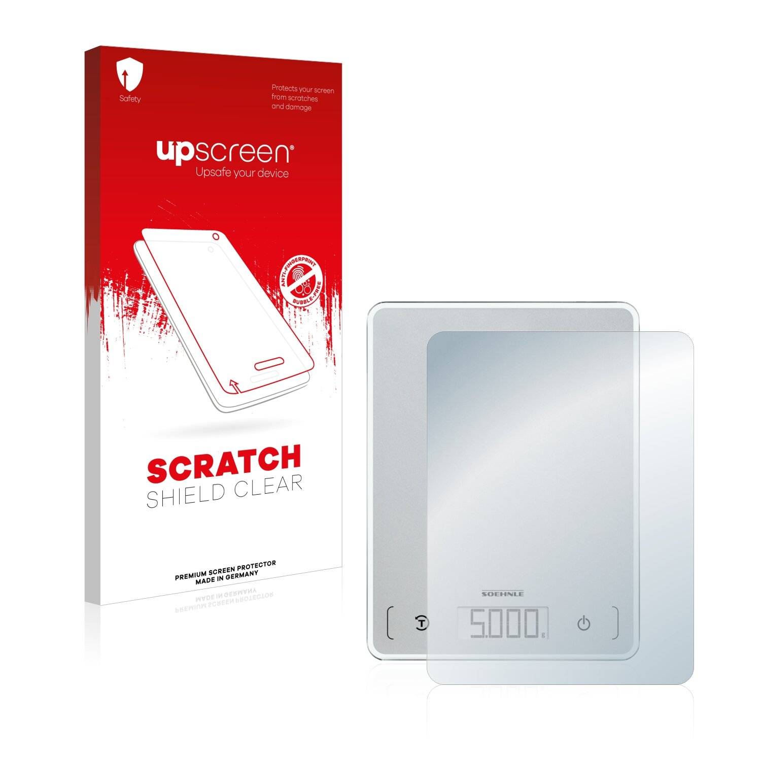 upscreen Scratch Shield Clear Premium Displayschutzfolie für Soehnle Page Comfort