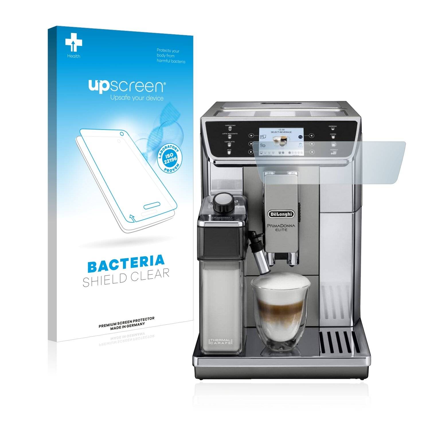 upscreen Bacteria Shield Clear Premium Antibakterielle Displayschutzfolie für DeLonghi