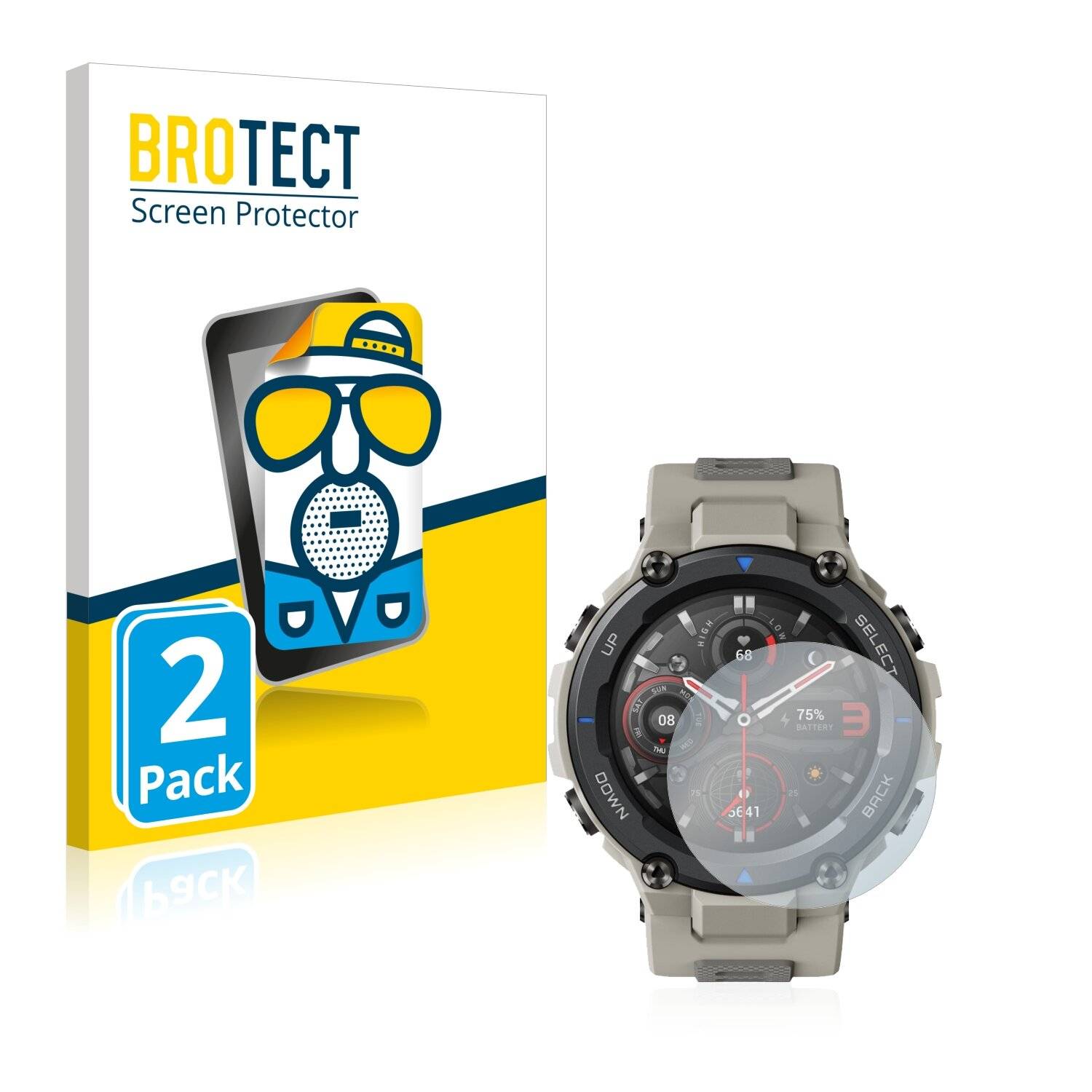 2x BROTECT Matte Displayschutzfolie für Huami Amazfit T-Rex Pro - Entspiegelt,