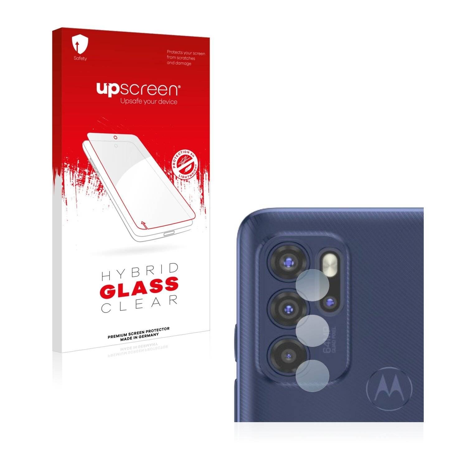 upscreen Hybrid Glass Clear Premium Schutzglas Folie für Motorola Moto G60S (NUR