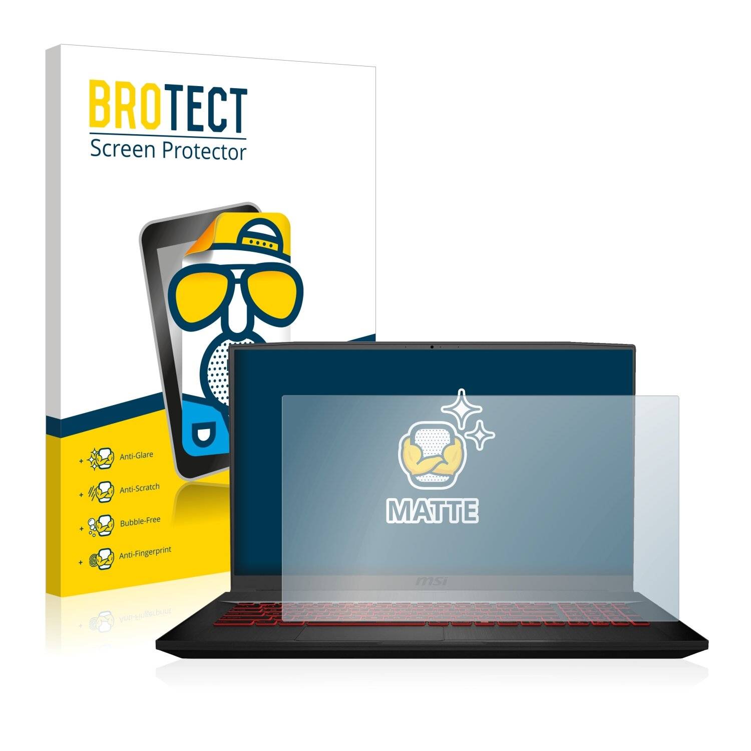 BROTECT Matte Displayschutzfolie für MSI GF75 10S - Entspiegelt,