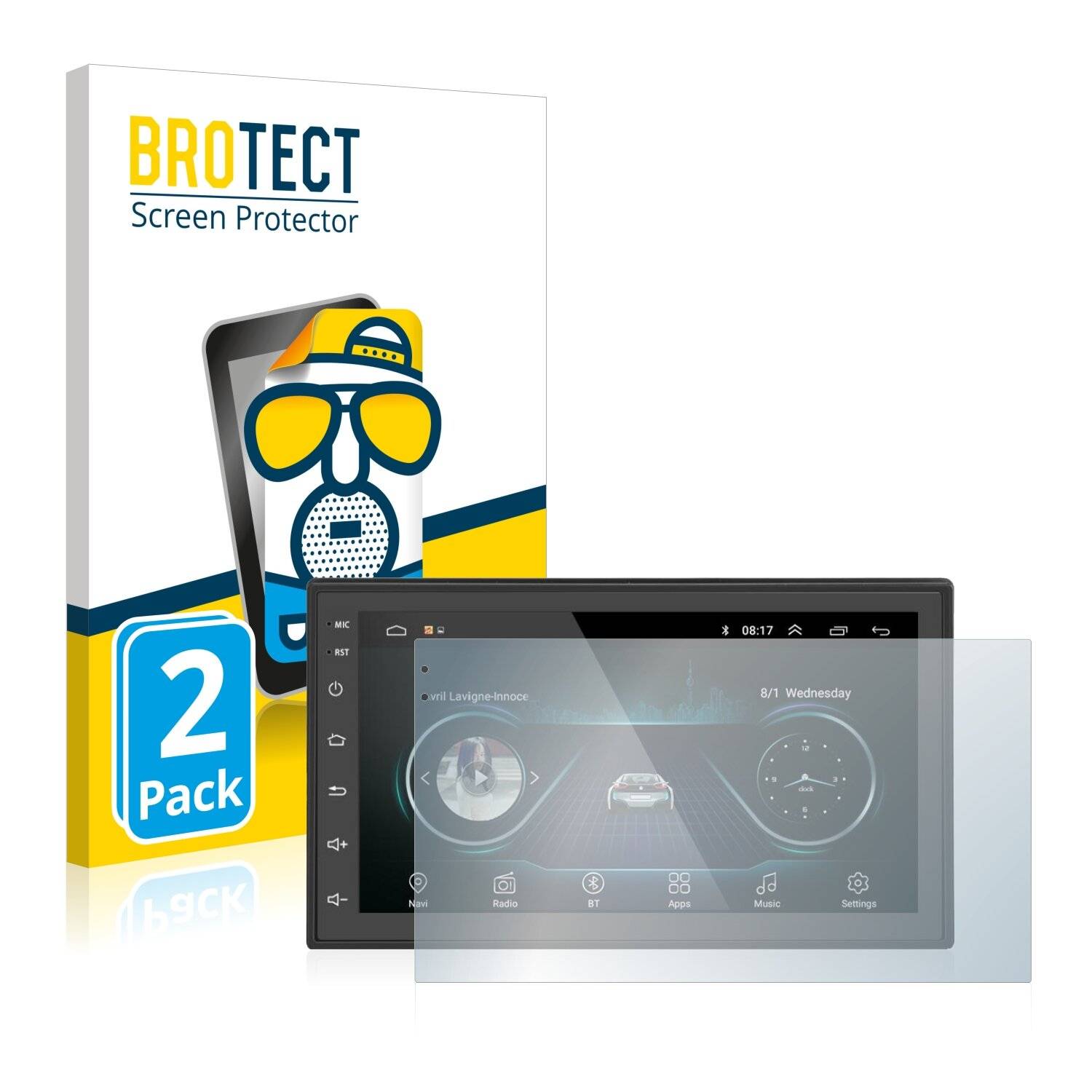 2x BROTECT Matte Displayschutzfolie für eCarlaoer F-Z-701TA - Entspiegelt,