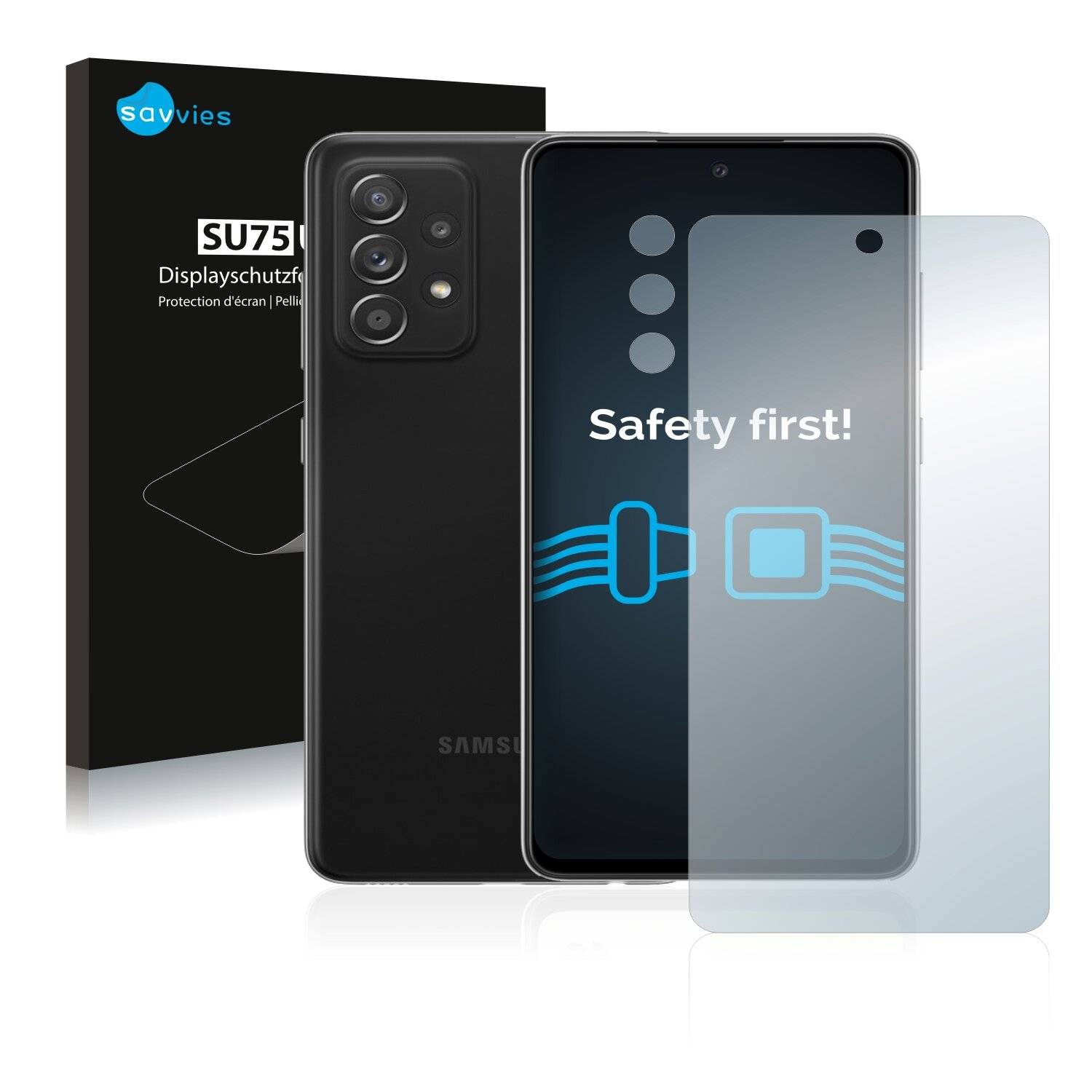18x Savvies SU75 Displayschutzfolie für Samsung Galaxy A52s 5G (Vorderseite +