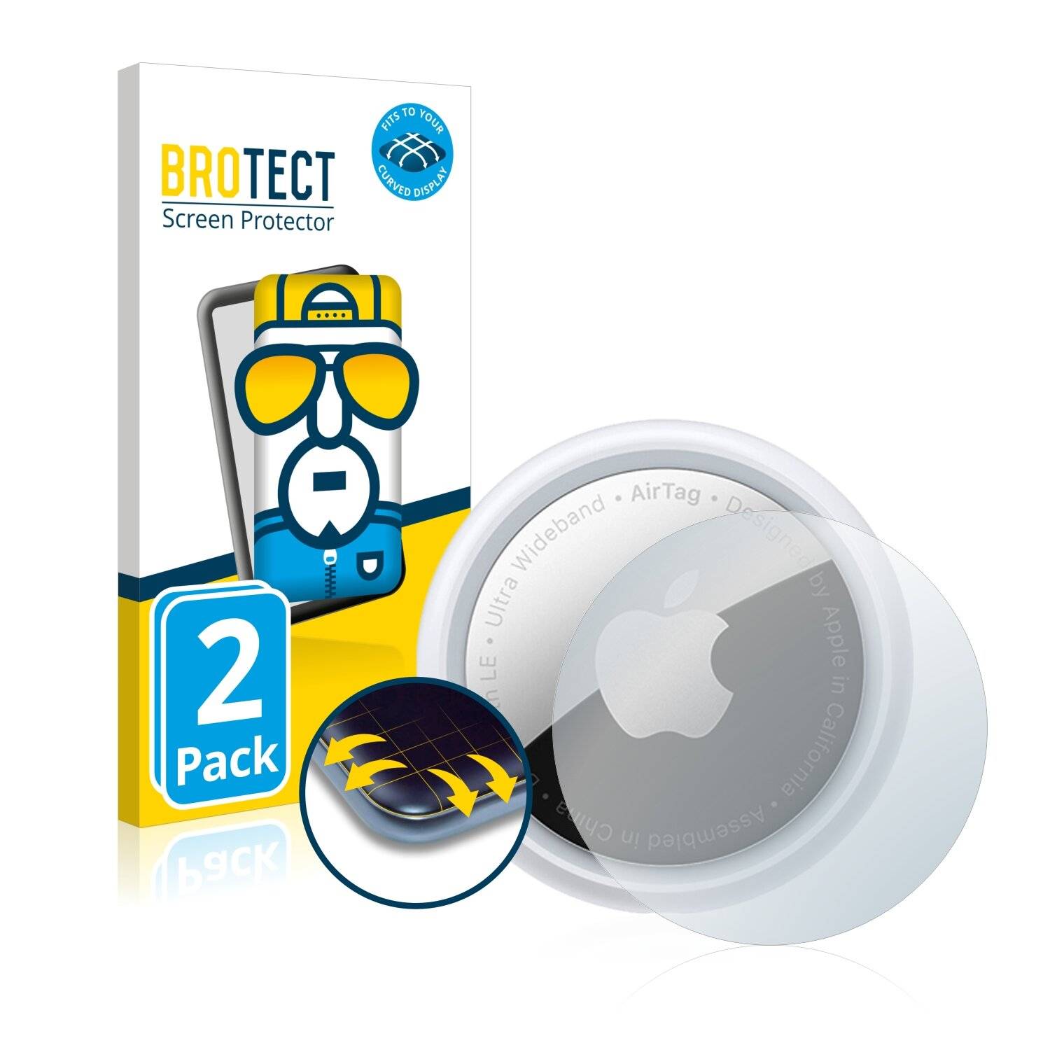 2x BROTECT Flex Full-Cover Displayschutzfolie für Apple