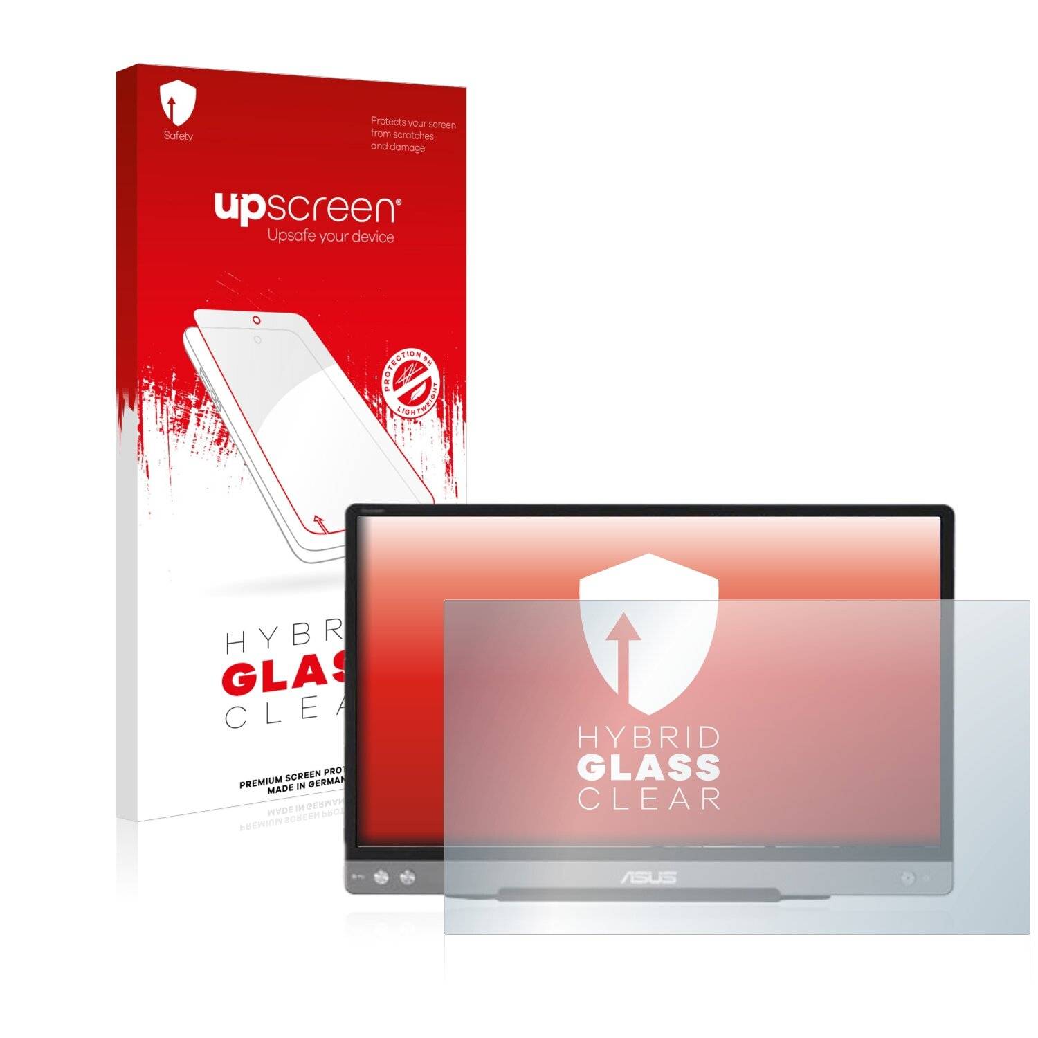 upscreen Hybrid Glass Clear Premium Schutzglas Folie für Asus ZenScreen