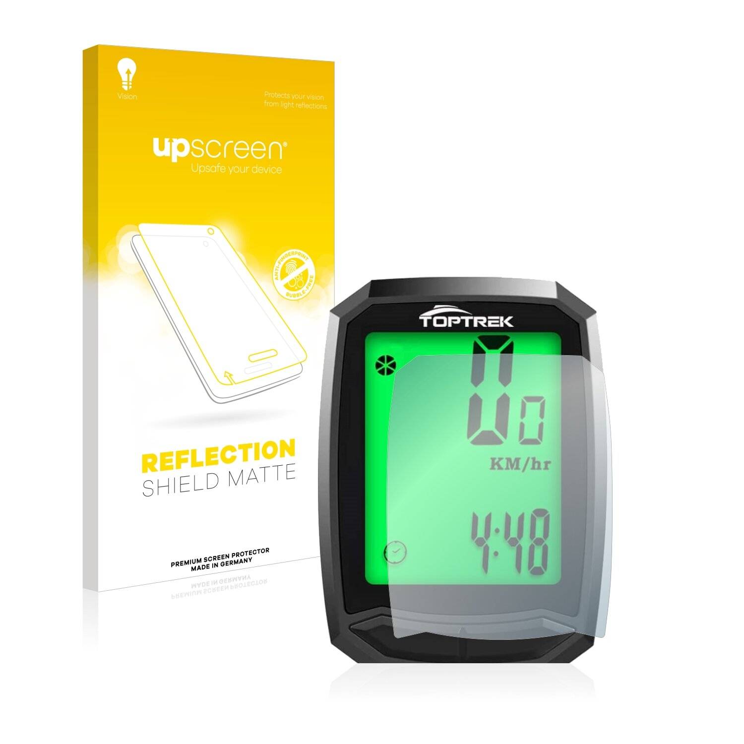 upscreen Reflection Shield Matte Premium Displayschutzfolie für Toptrek Bike