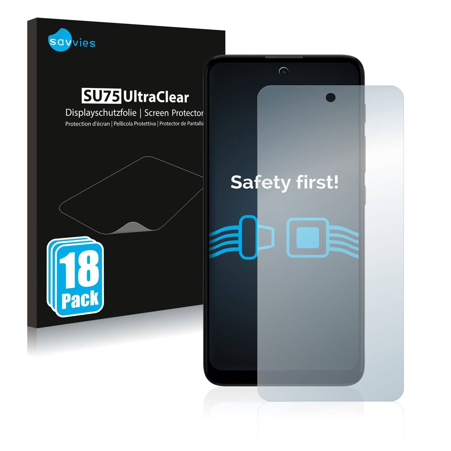 18x Savvies SU75 Displayschutzfolie für Motorola Moto
