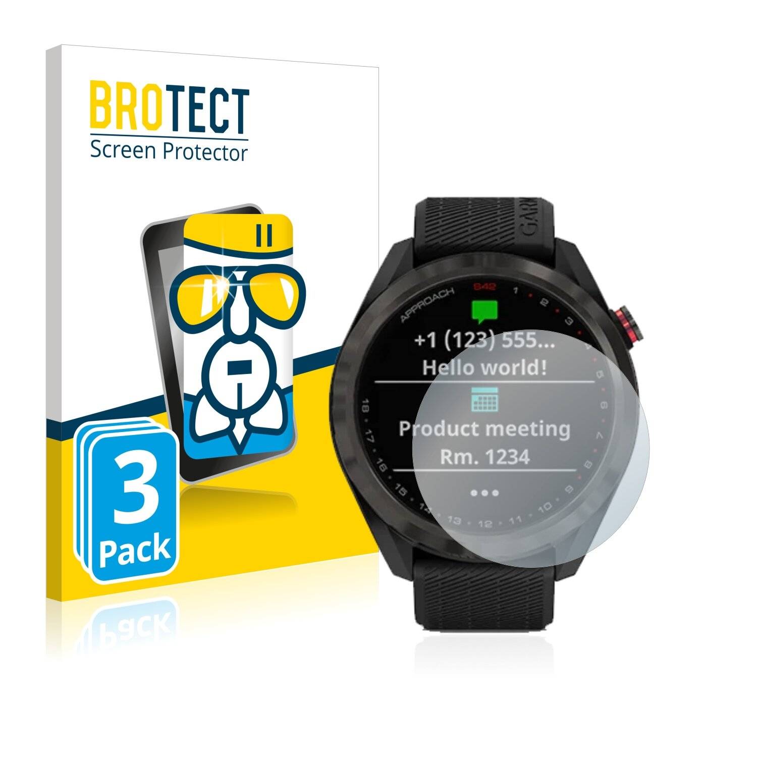 3x BROTECT AirGlass Schutzglas Folie für Garmin Approach