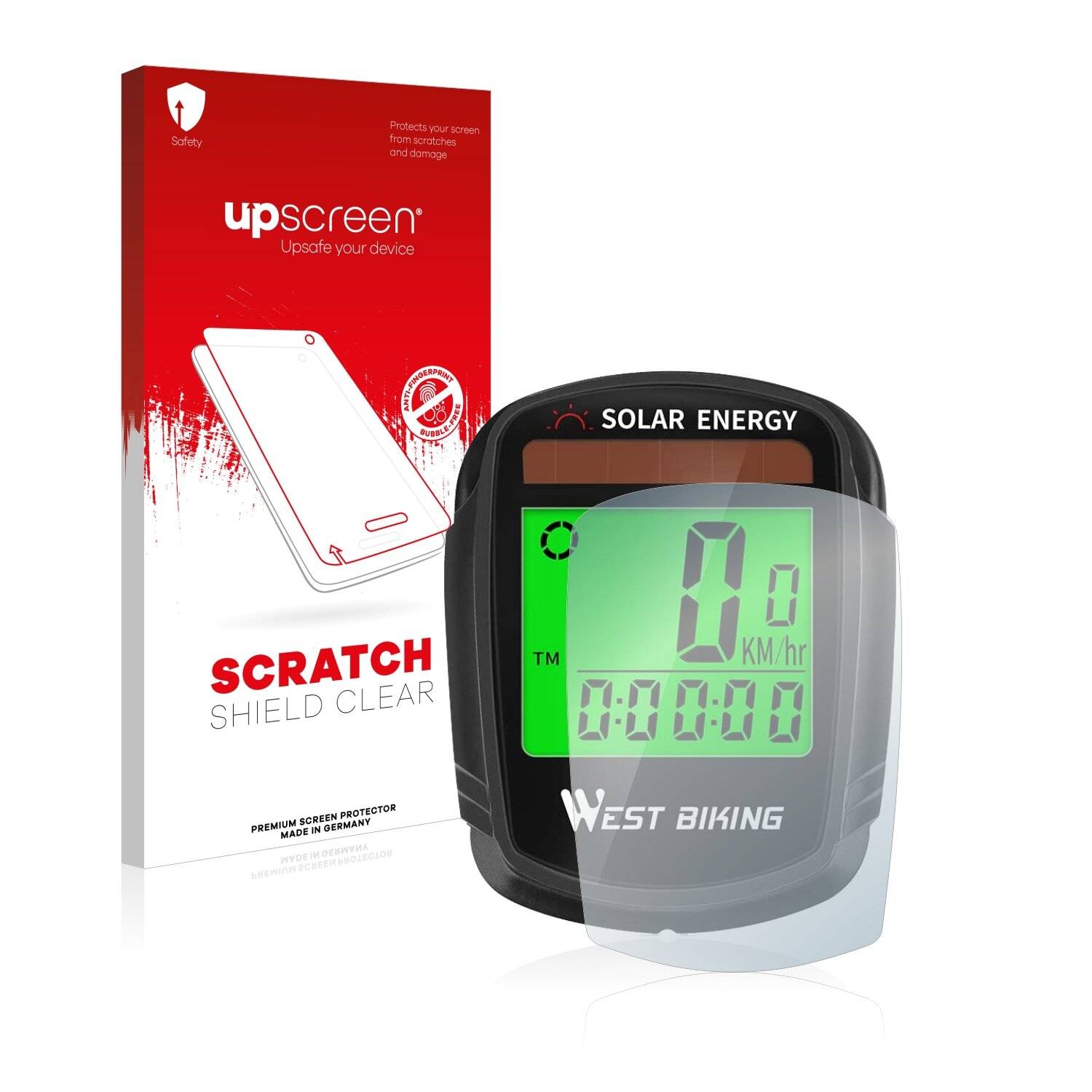 upscreen Scratch Shield Clear Premium Displayschutzfolie für West Biking Bike Computer