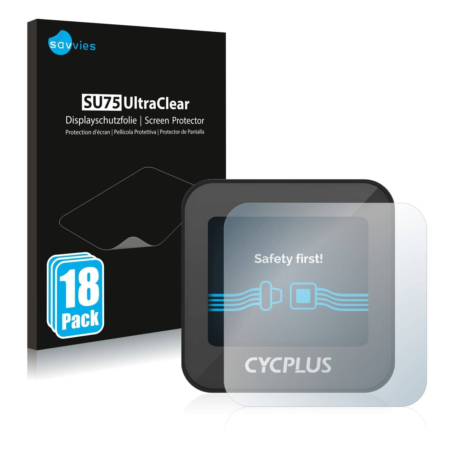 18x Savvies SU75 Displayschutzfolie für Cycplus G1