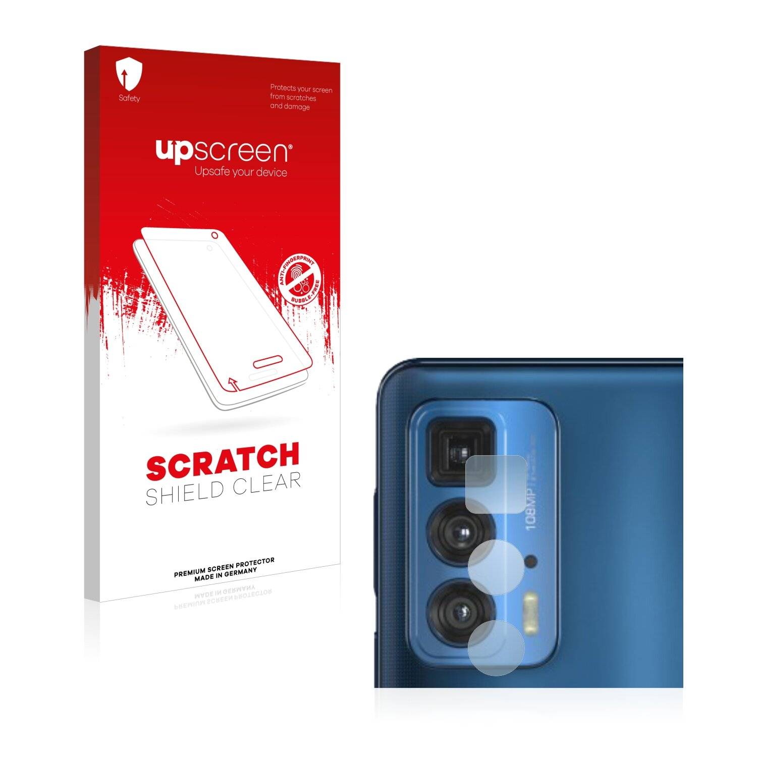 upscreen Scratch Shield Clear Premium Displayschutzfolie für Motorola Edge S Pro (NUR