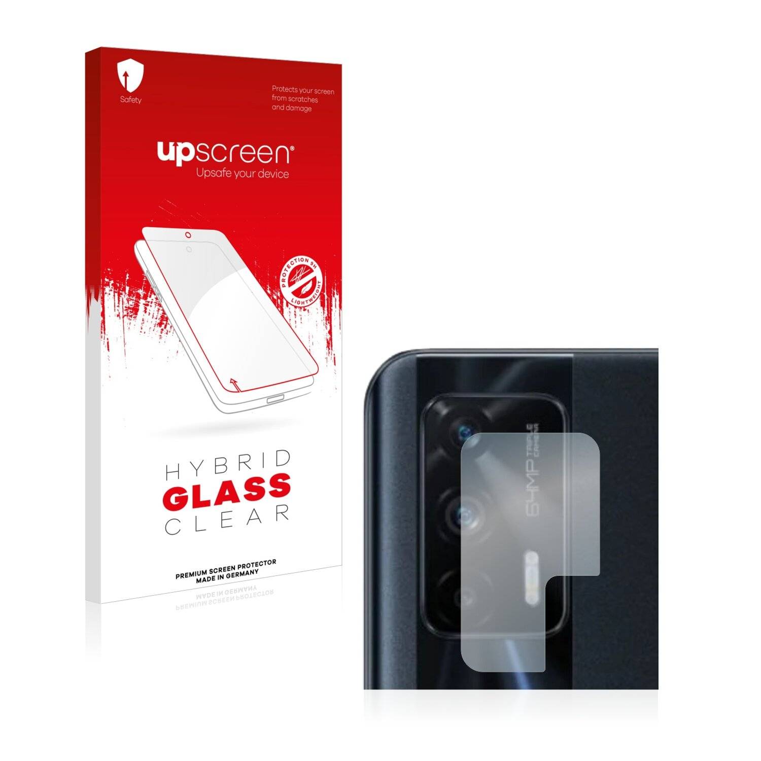 upscreen Hybrid Glass Clear Premium Schutzglas Folie für Realme X7 Max 5G (NUR