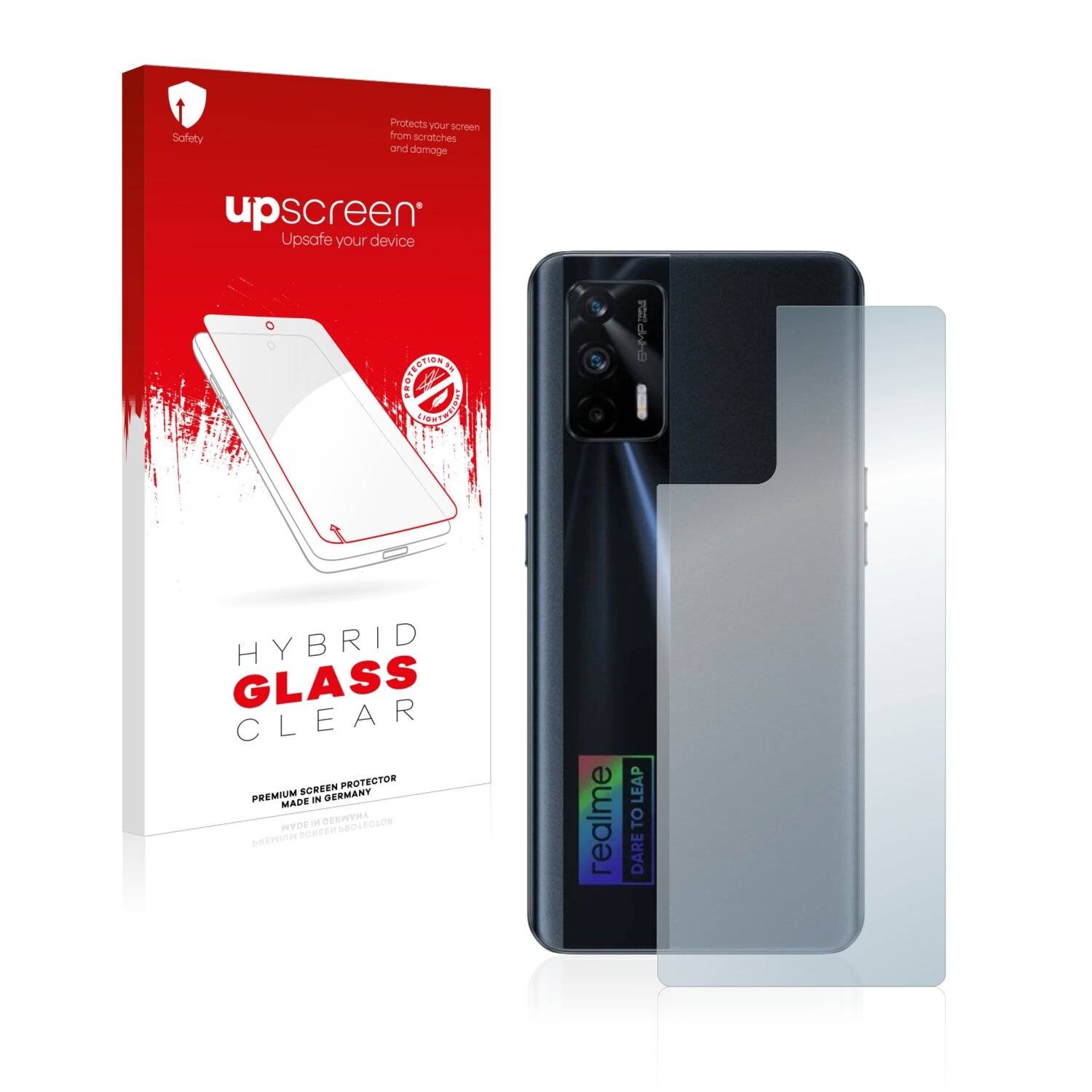 upscreen Hybrid Glass Clear Premium Schutzglas Folie für Realme X7 Max 5G