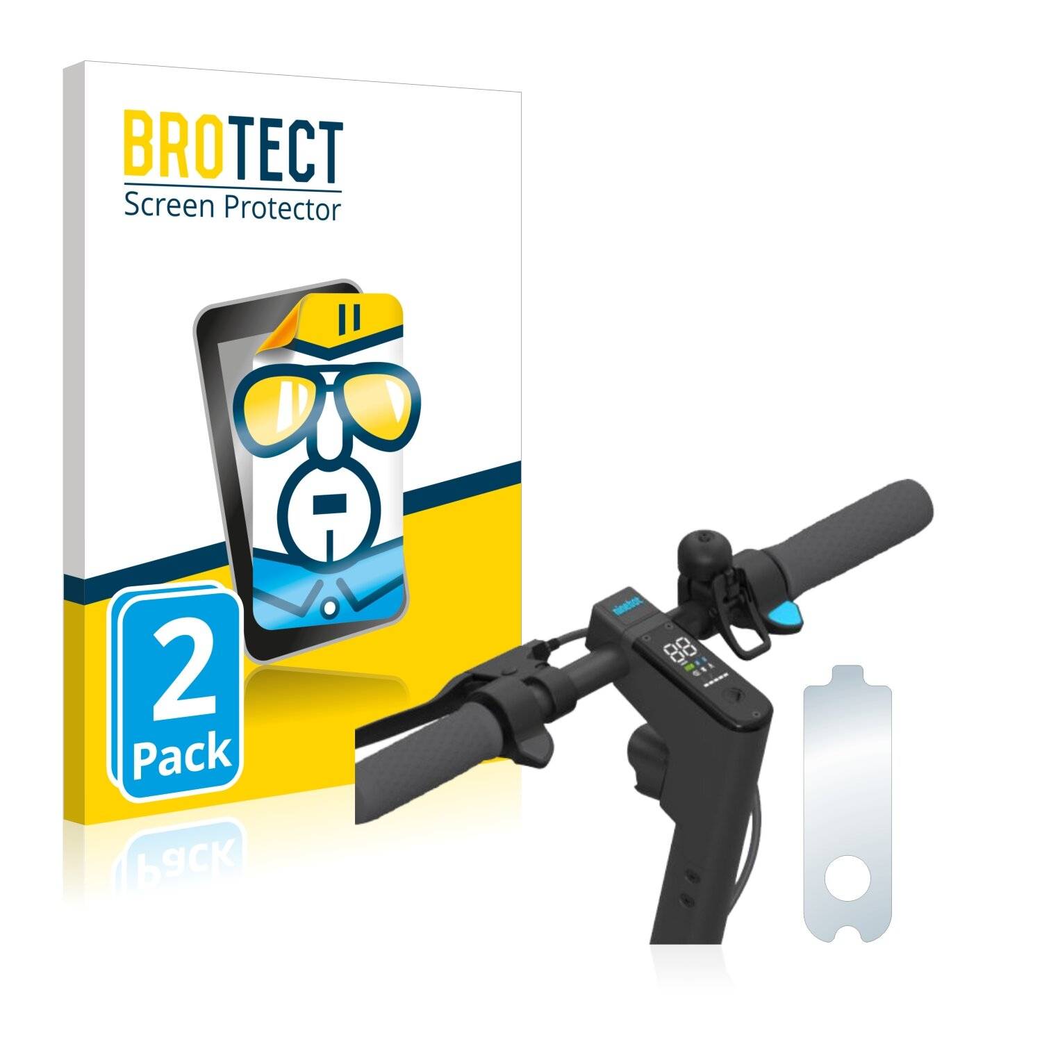 2x BROTECT HD-Clear Displayschutzfolie für Segway Ninebot KickScooter MAX