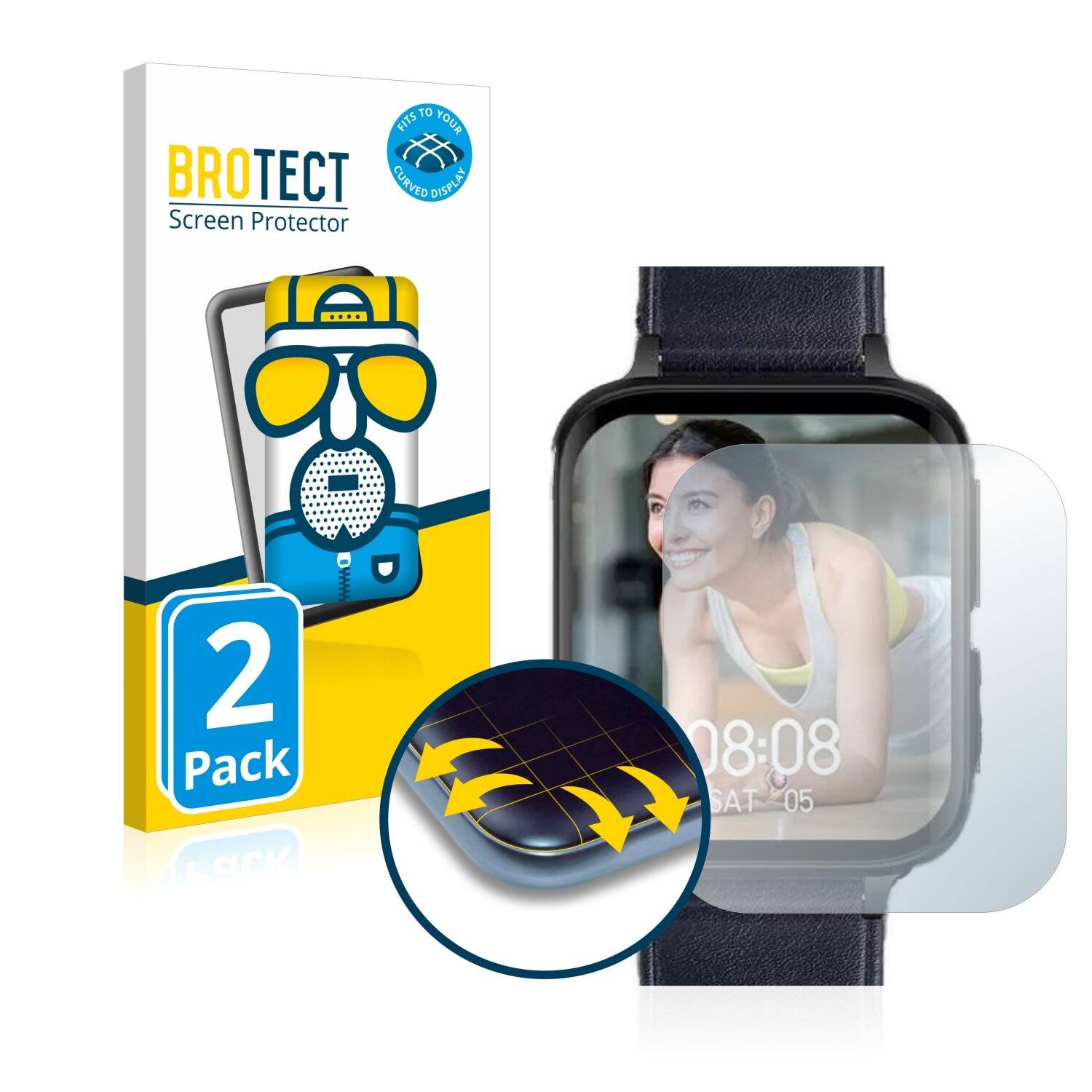 2x BROTECT Flex Matte Full-Cover Displayschutzfolie für LOOKit SG10