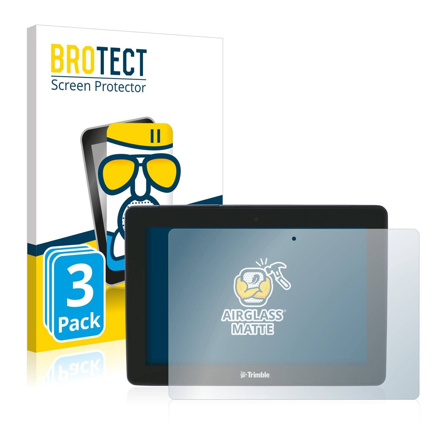 3x BROTECT AirGlass Matte Schutzglas Folie für Trimble