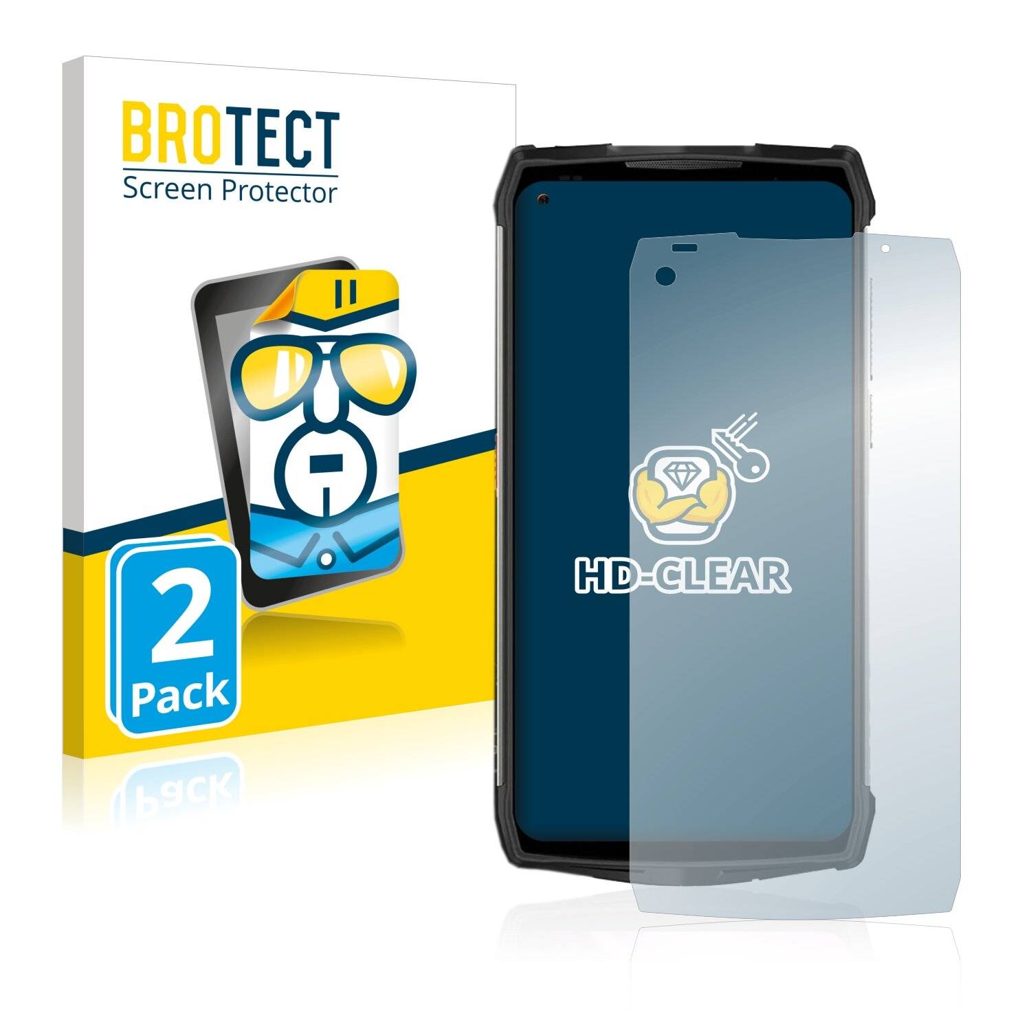 2x BROTECT HD-Clear Displayschutzfolie für Ulefone Power Armor