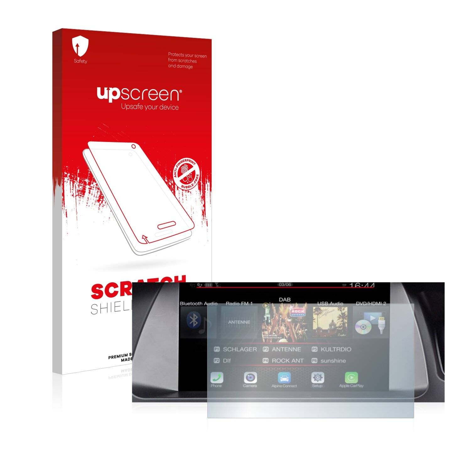 upscreen Scratch Shield Clear Premium Displayschutzfolie für Audi A4 B8 2012 Infotainment