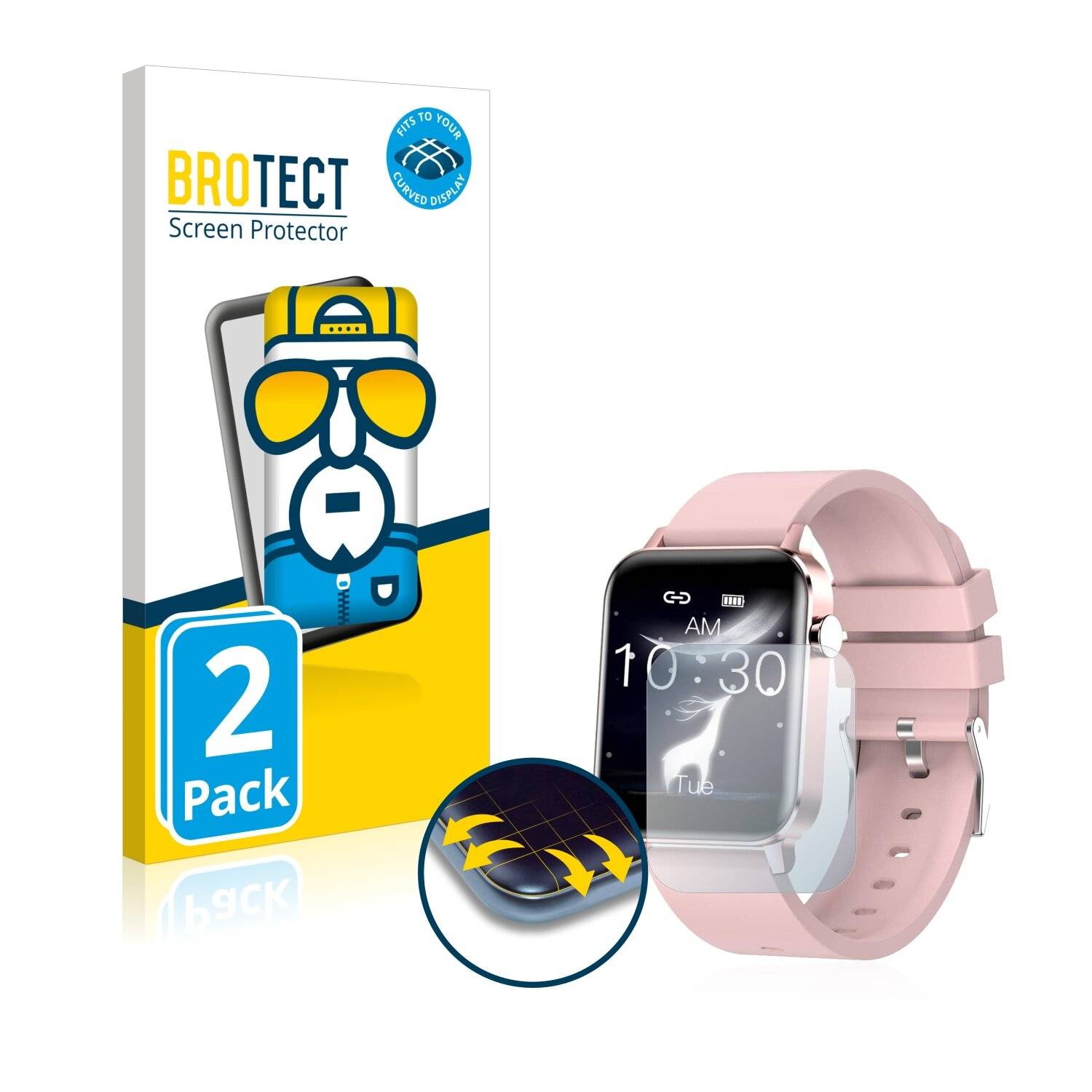 2x BROTECT Flex Full-Cover Displayschutzfolie für DigiKuber