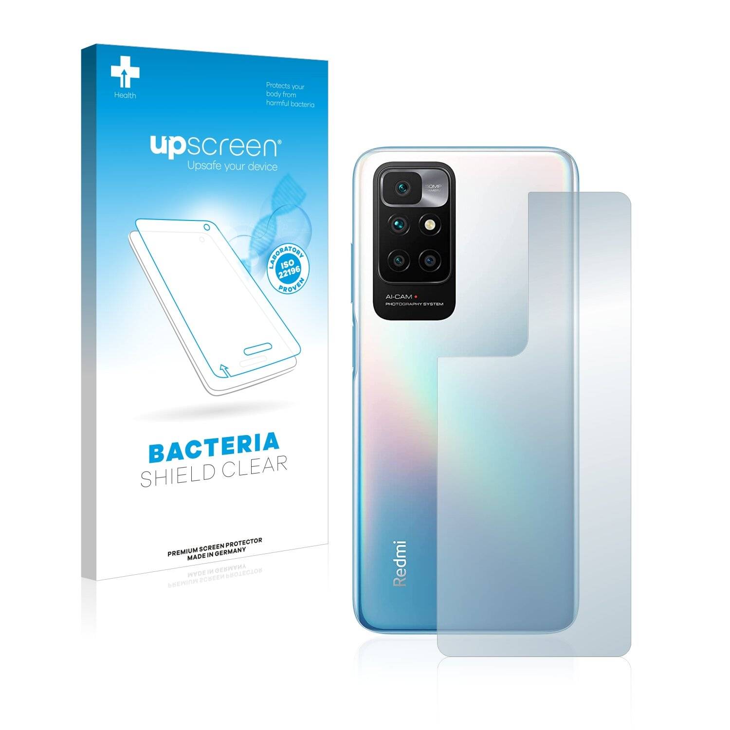 upscreen Bacteria Shield Clear Premium Antibakterielle Displayschutzfolie für Xiaomi Redmi