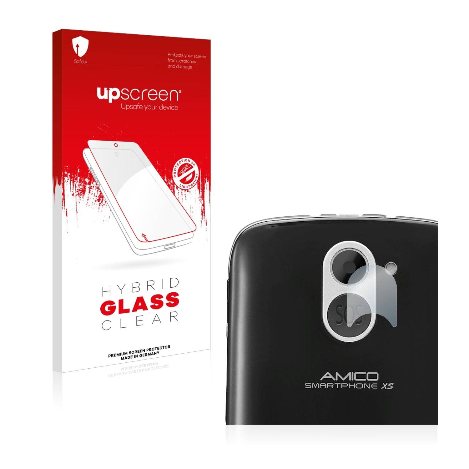 upscreen Hybrid Glass Clear Premium Schutzglas Folie für Brondi Amico XS (NUR