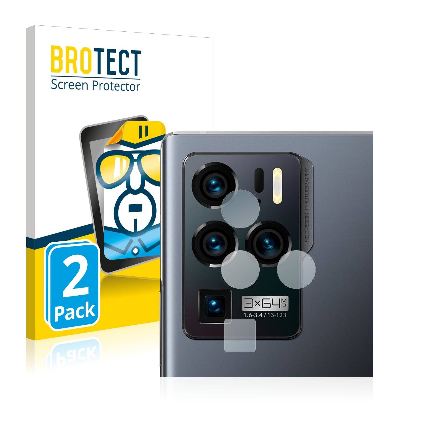 2x BROTECT HD-Clear Displayschutzfolie für ZTE Axon 30 Ultra 5G (NUR