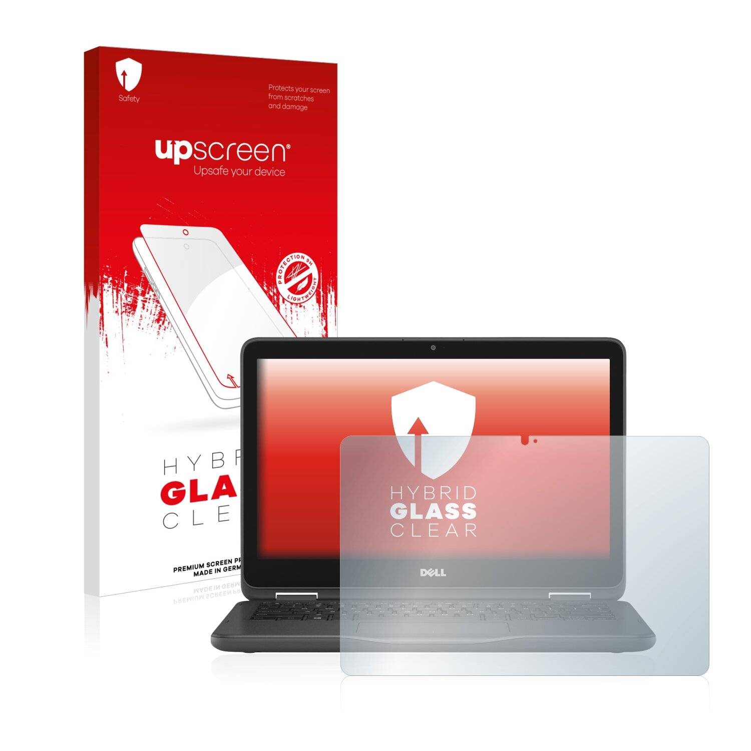 upscreen Hybrid Glass Clear Premium Schutzglas Folie für Dell Inspiron 11