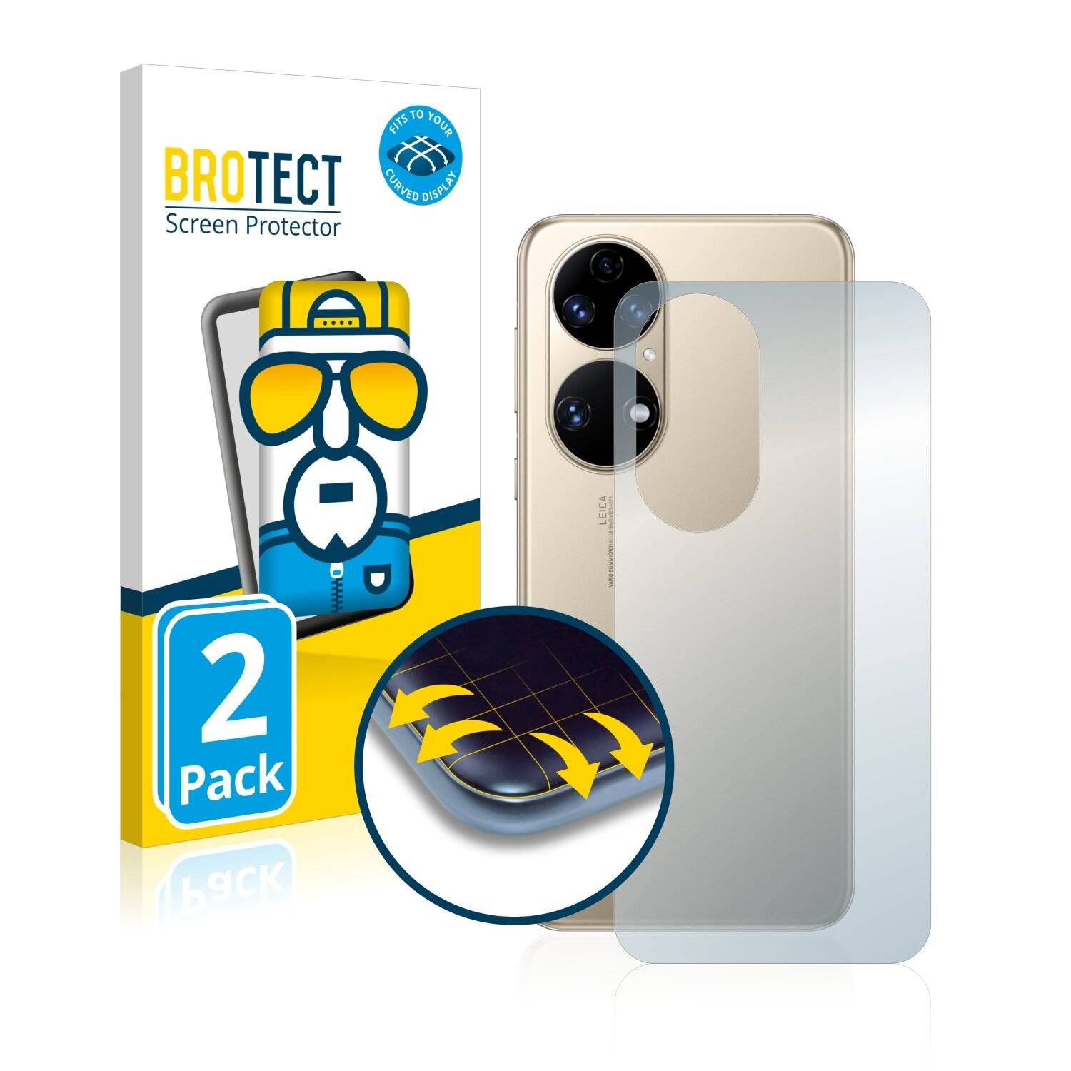 2x BROTECT Flex Full-Cover Displayschutzfolie für Huawei P50
