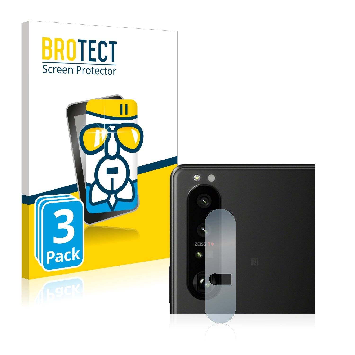 3x BROTECT AirGlass Schutzglas Folie für Sony Xperia 1 III (NUR