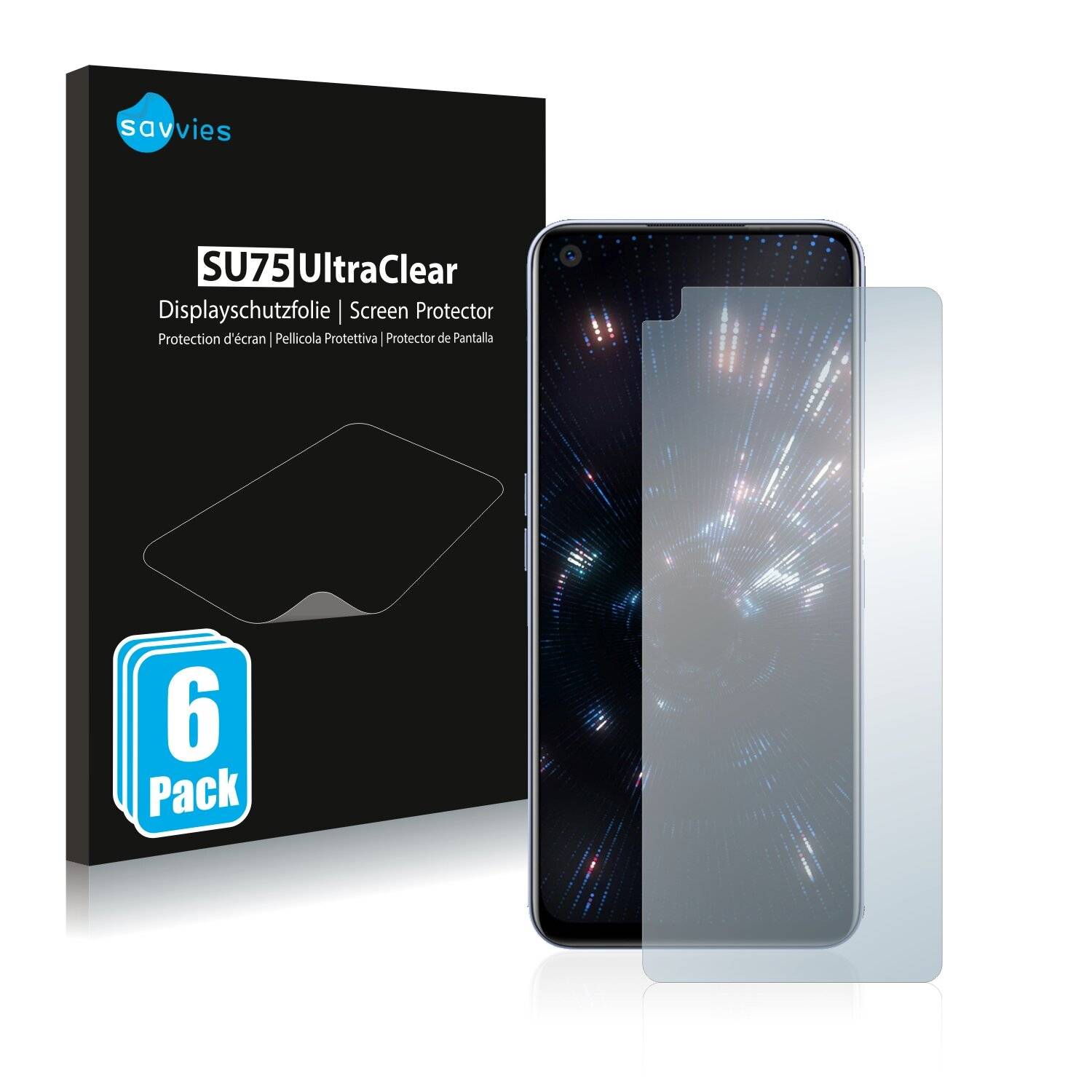 6x Savvies SU75 Displayschutzfolie für Realme Narzo 30 Pro