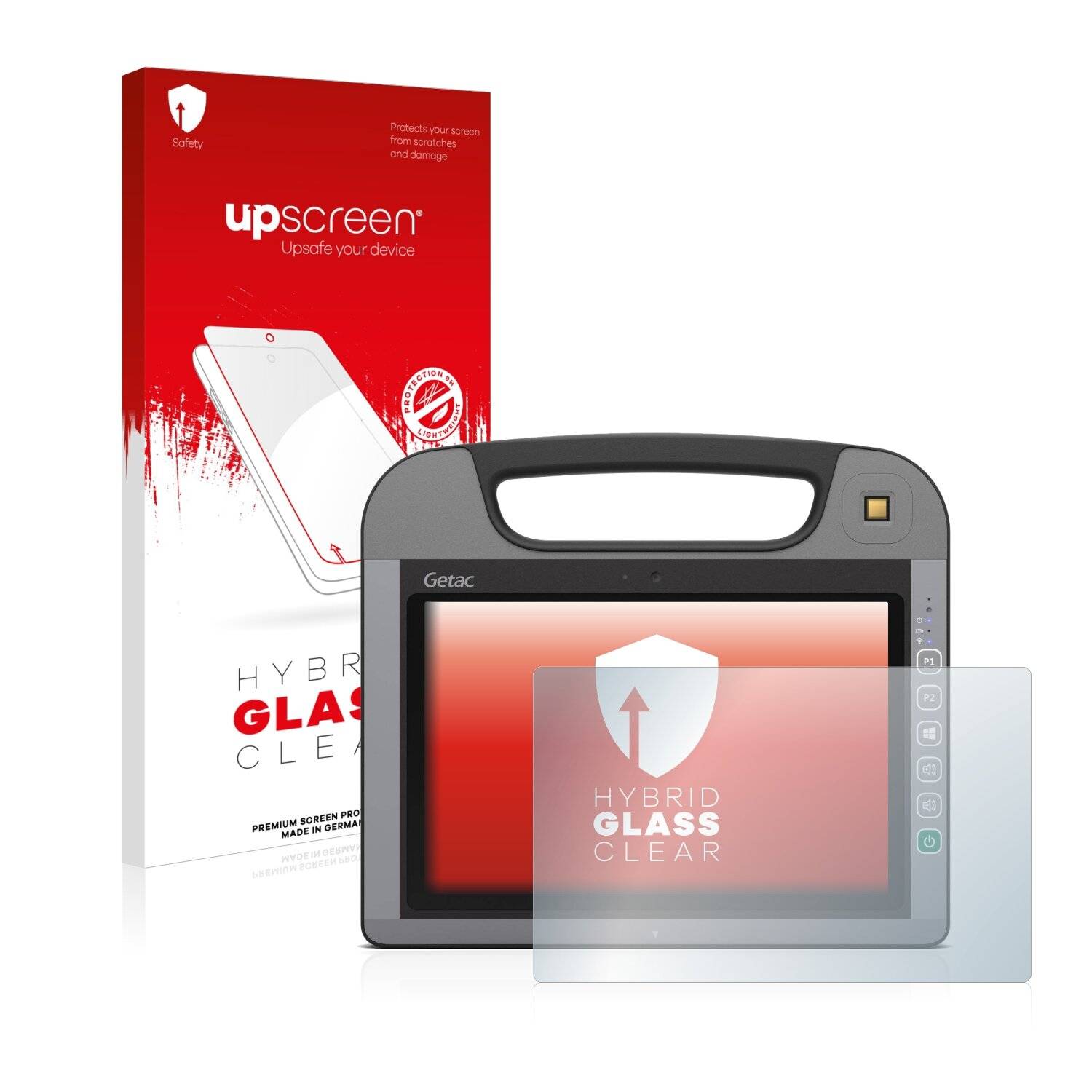 upscreen Hybrid Glass Clear Premium Schutzglas Folie für Getac