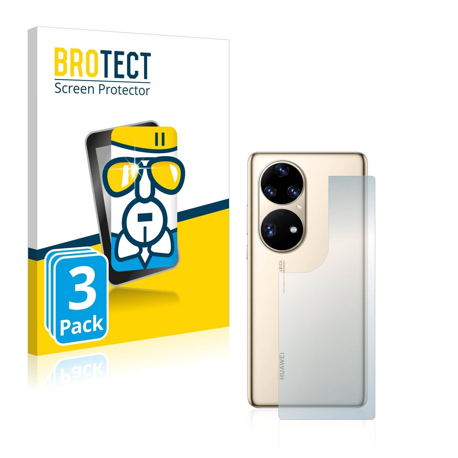 3x BROTECT AirGlass Schutzglas Folie für Huawei P50 Pro