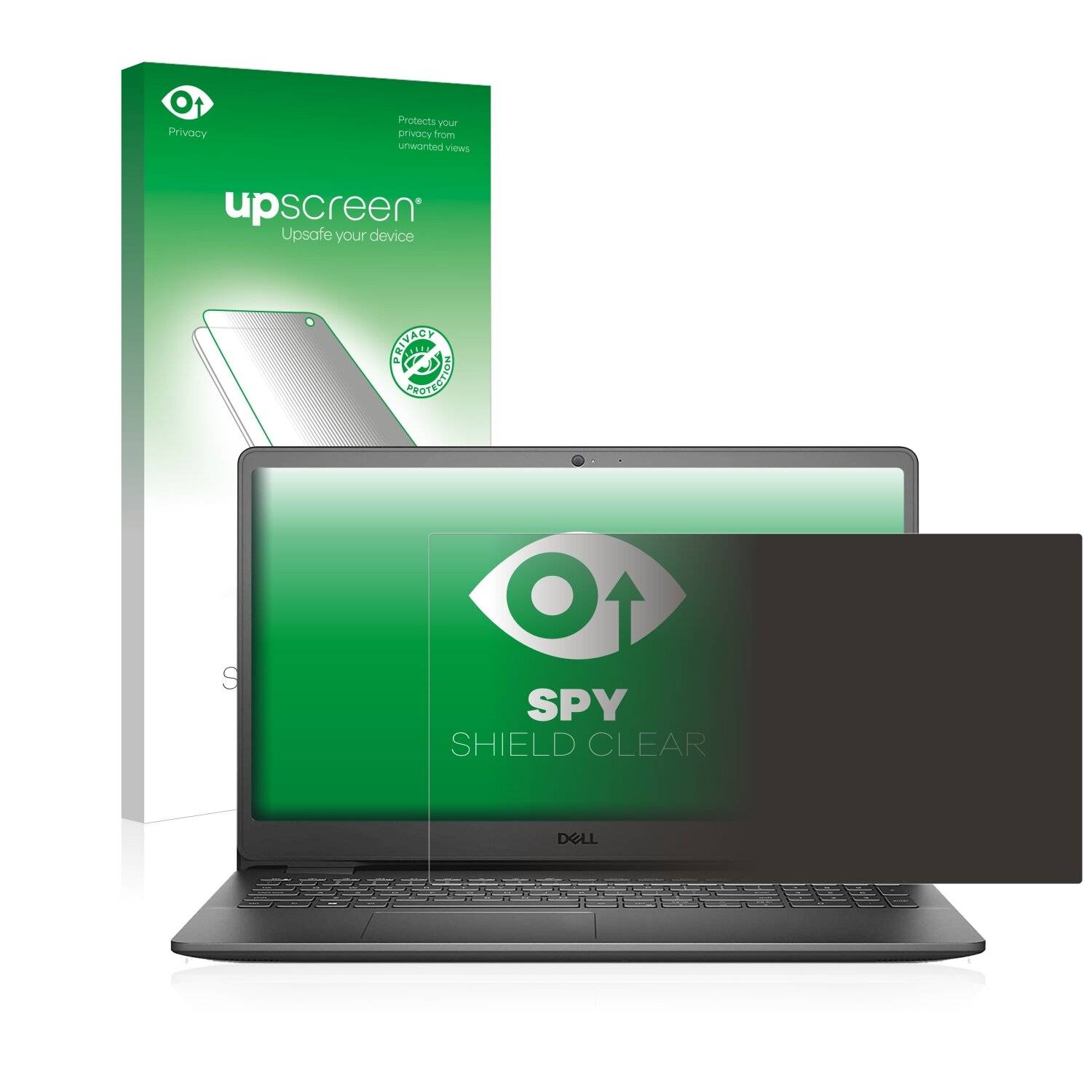 upscreen Spy Shield Clear Premium Blickschutzfolie für Dell Inspiron 15