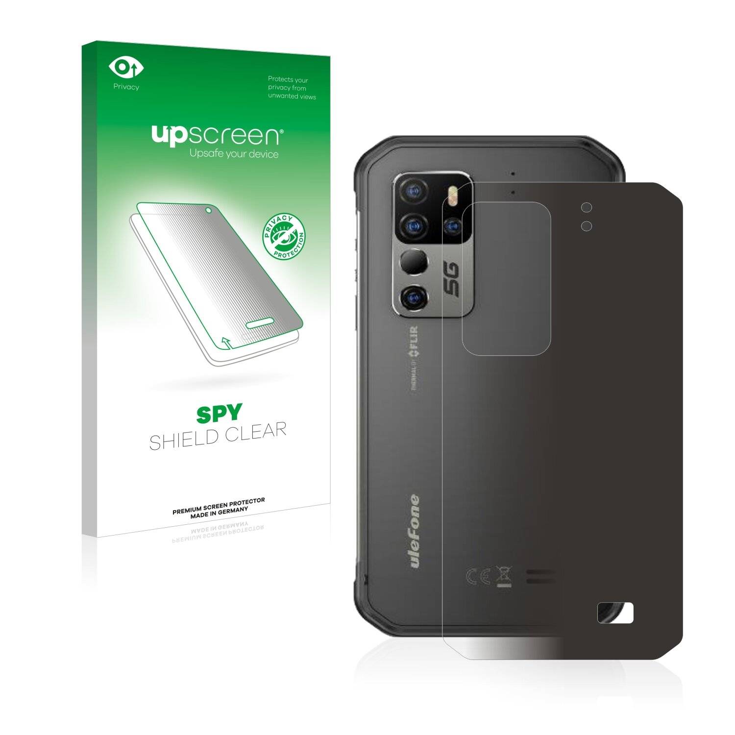 upscreen Spy Shield Clear Premium Blickschutzfolie für Ulefone Armor 11T 5G