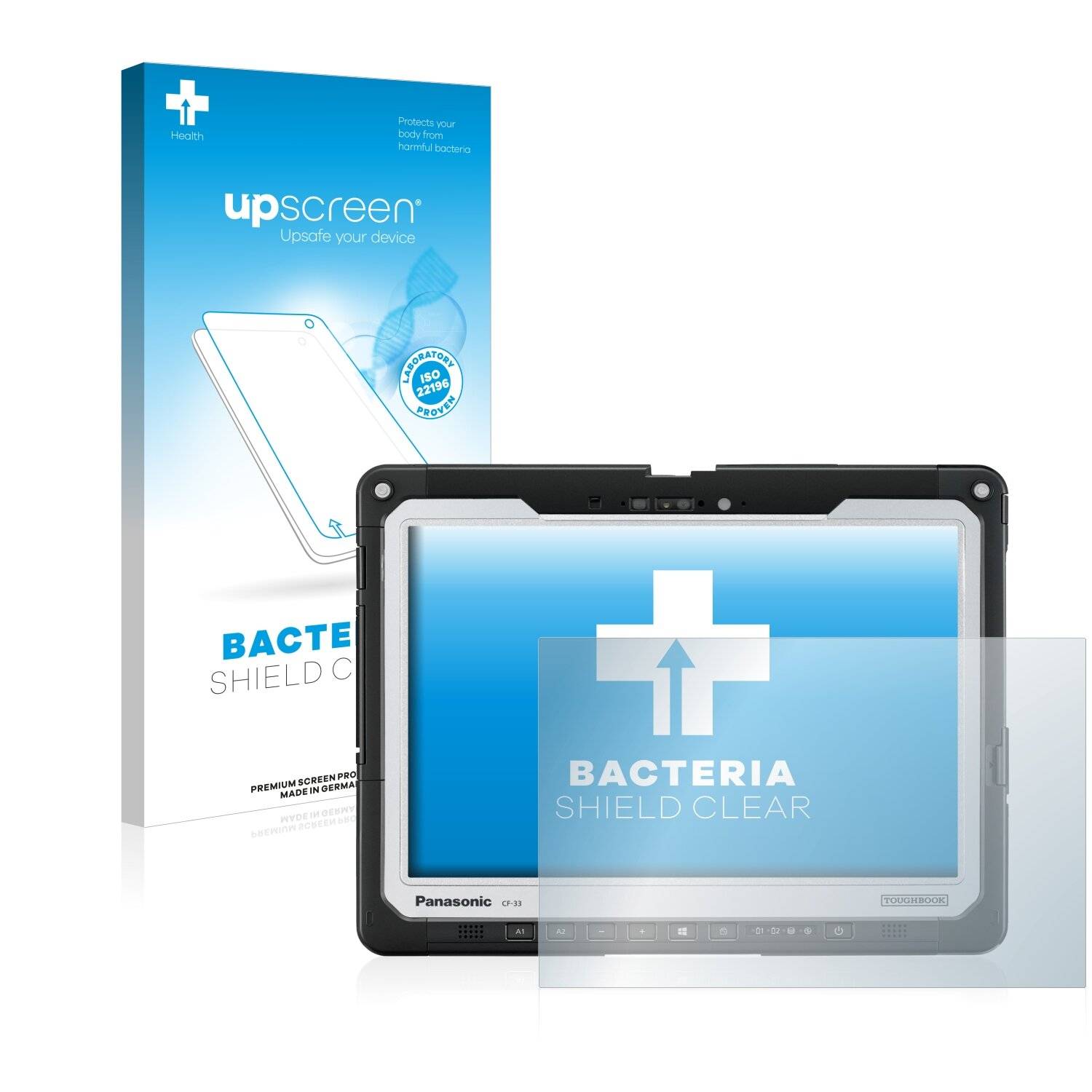 upscreen Bacteria Shield Clear Premium Antibakterielle Displayschutzfolie für Panasonic