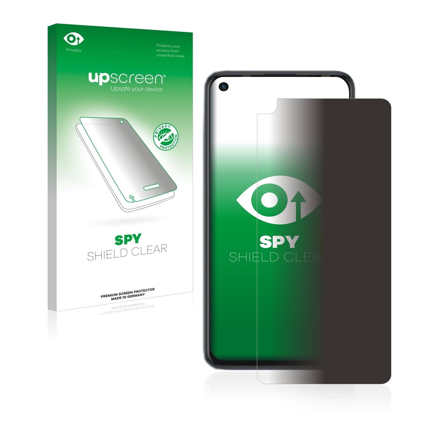 upscreen Spy Shield Clear Premium Blickschutzfolie für Tecno Camon