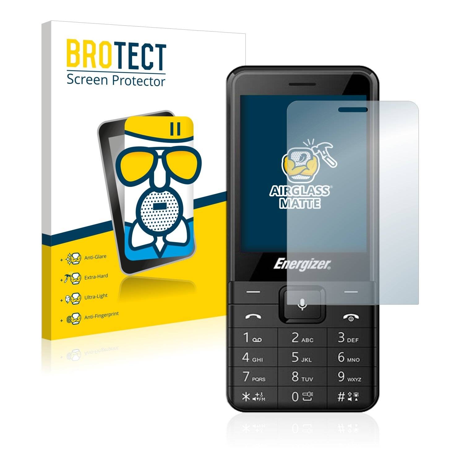 BROTECT AirGlass Matte Schutzglas Folie für Energizer