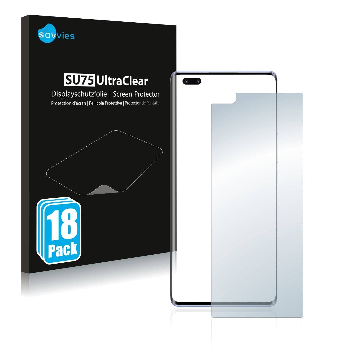 18x Savvies SU75 Displayschutzfolie für Huawei Nova 9