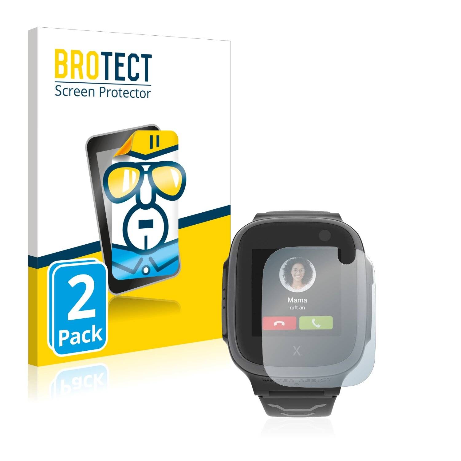 2x BROTECT HD-Clear Displayschutzfolie für Vodafone Smart Watch