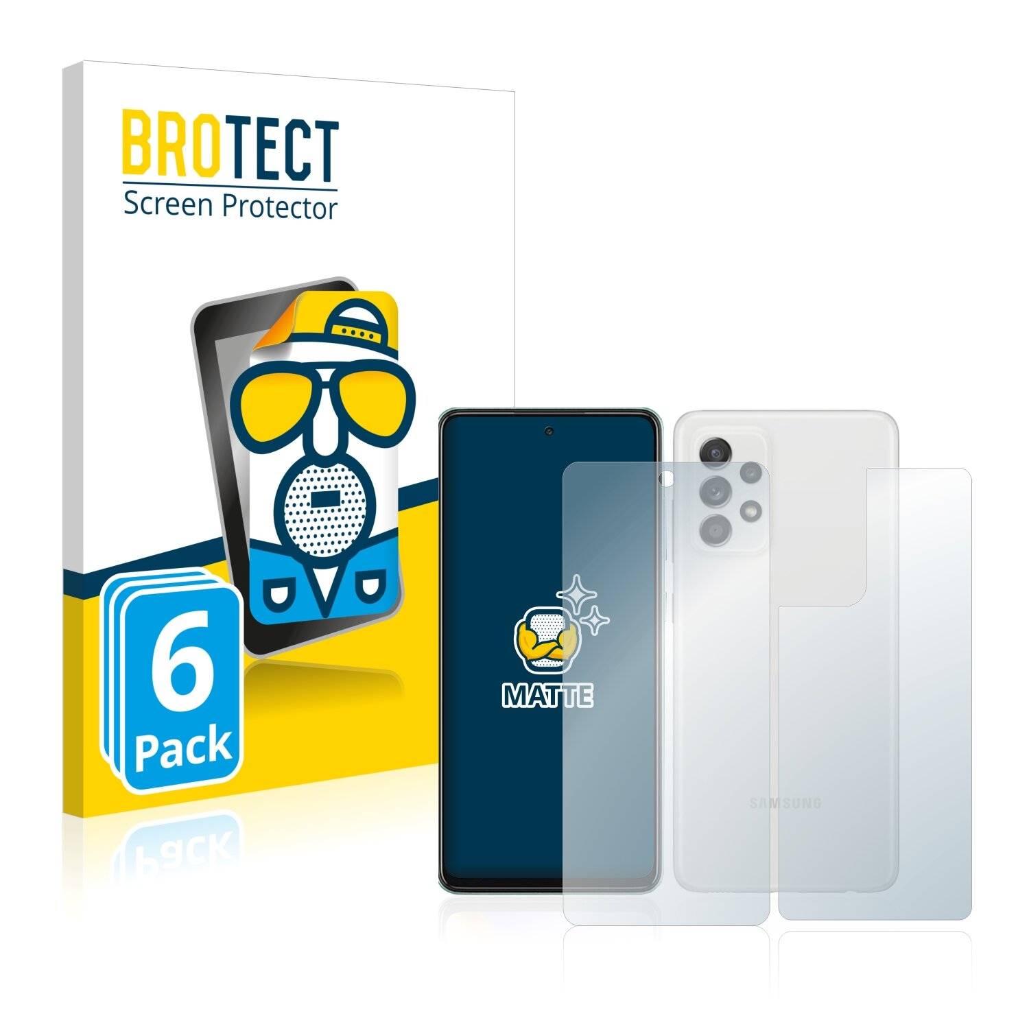 6x BROTECT Matte Displayschutzfolie für Samsung Galaxy A52s 5G (Vorder + Rückseite) -