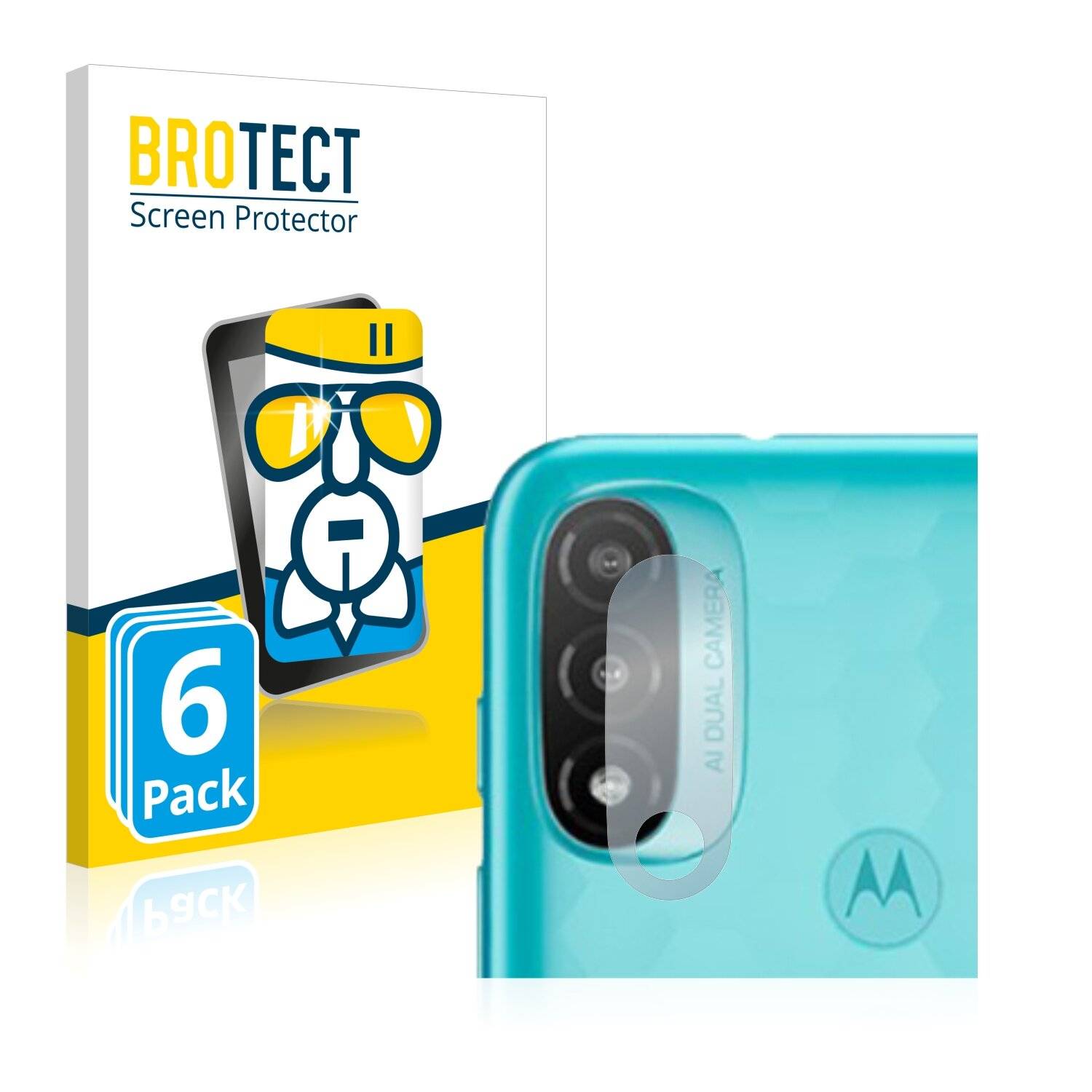 6x BROTECT AirGlass Schutzglas Folie für Motorola Moto E20 (NUR