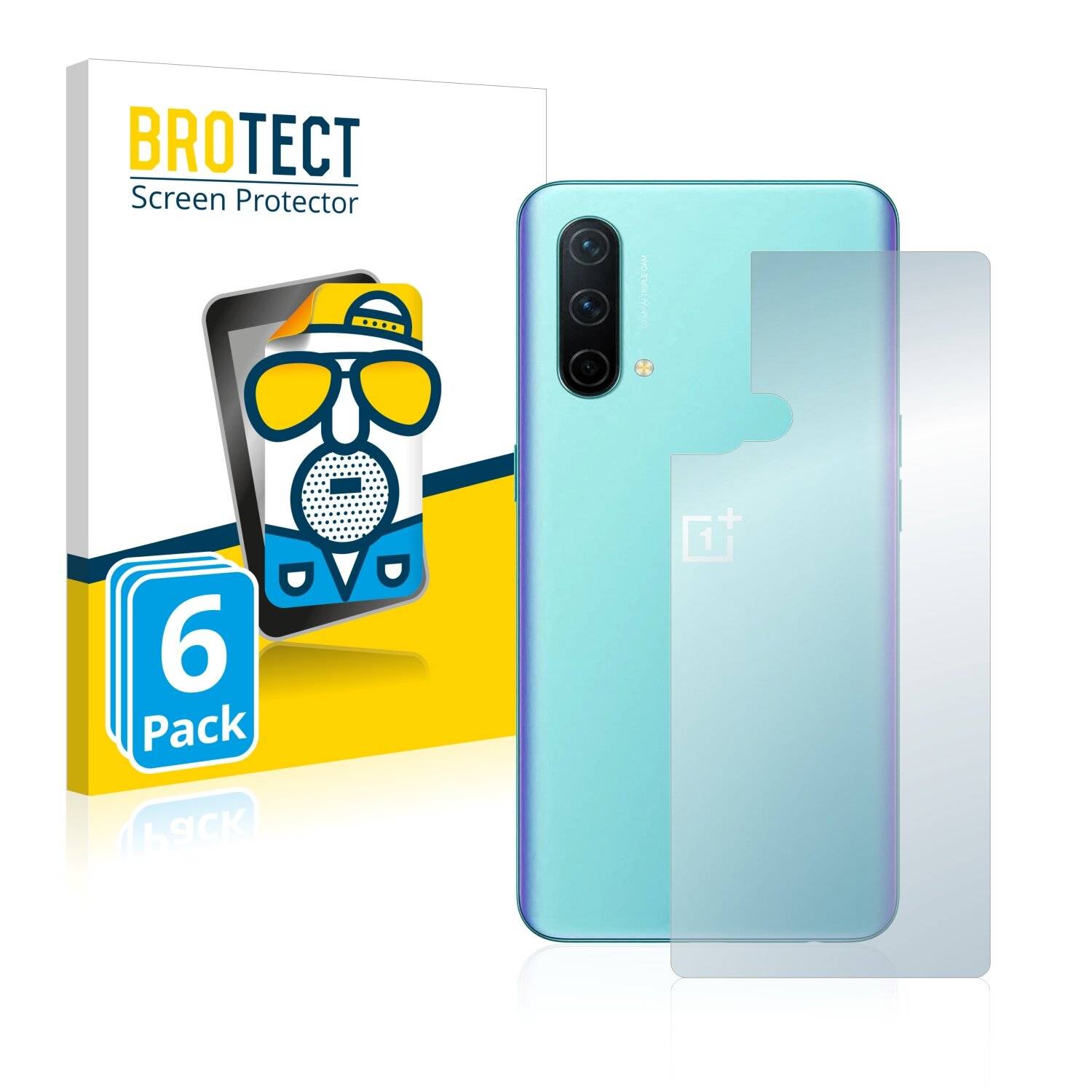 6x BROTECT Matte Displayschutzfolie für OnePlus Nord CE 5G (Rückseite) - Entspiegelt,