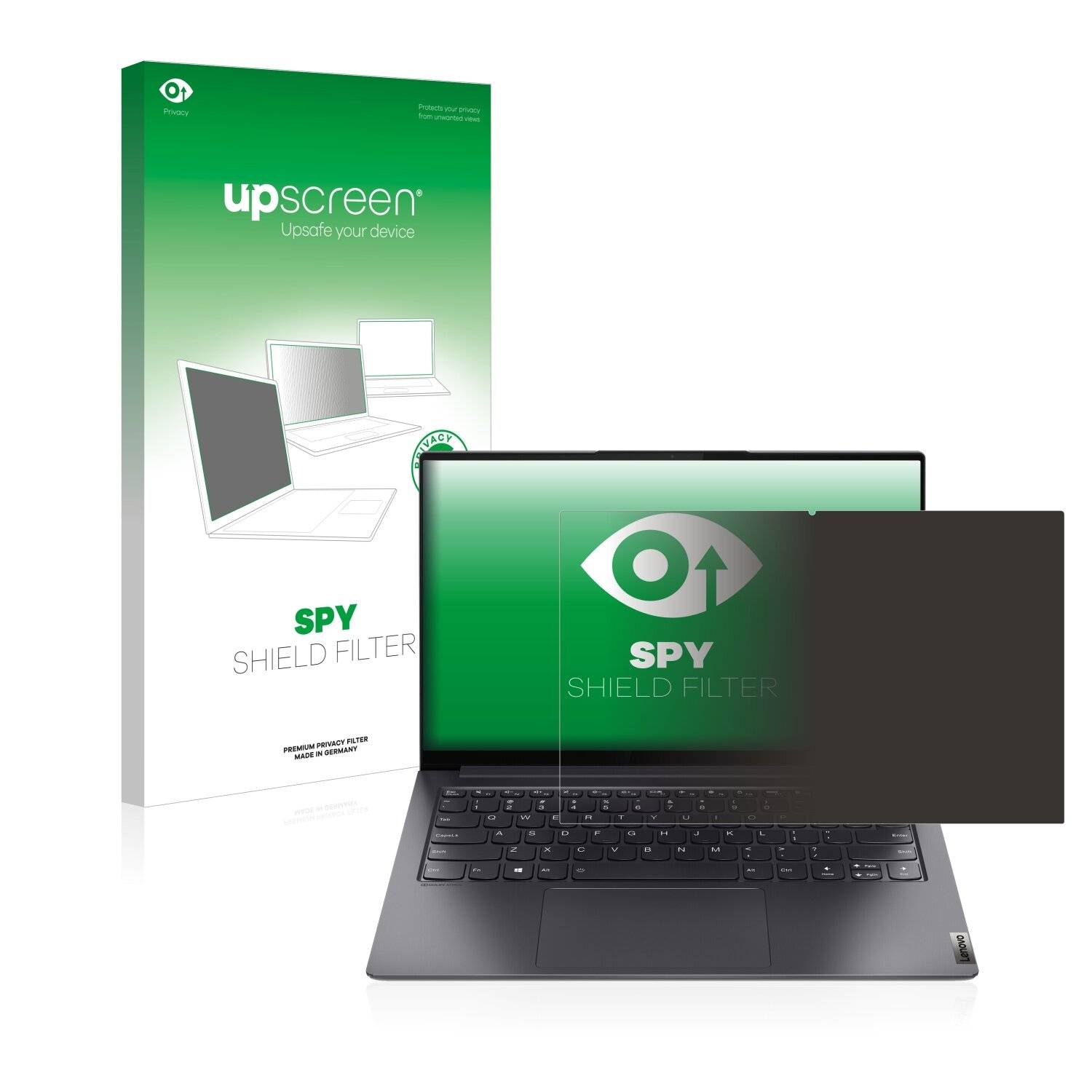 upscreen Spy Shield Filter Premium Blickschutzfilter für Lenovo Yoga Slim 7 Pro
