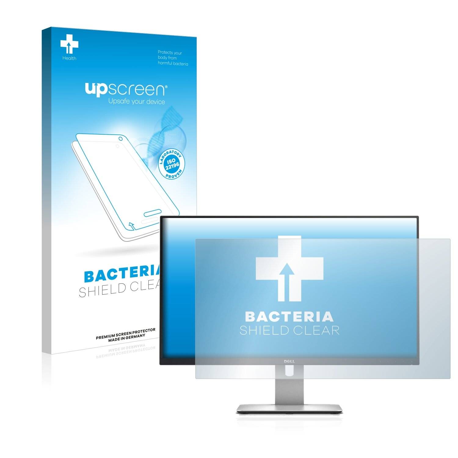 upscreen Bacteria Shield Clear Premium Antibakterielle Displayschutzfolie für Dell